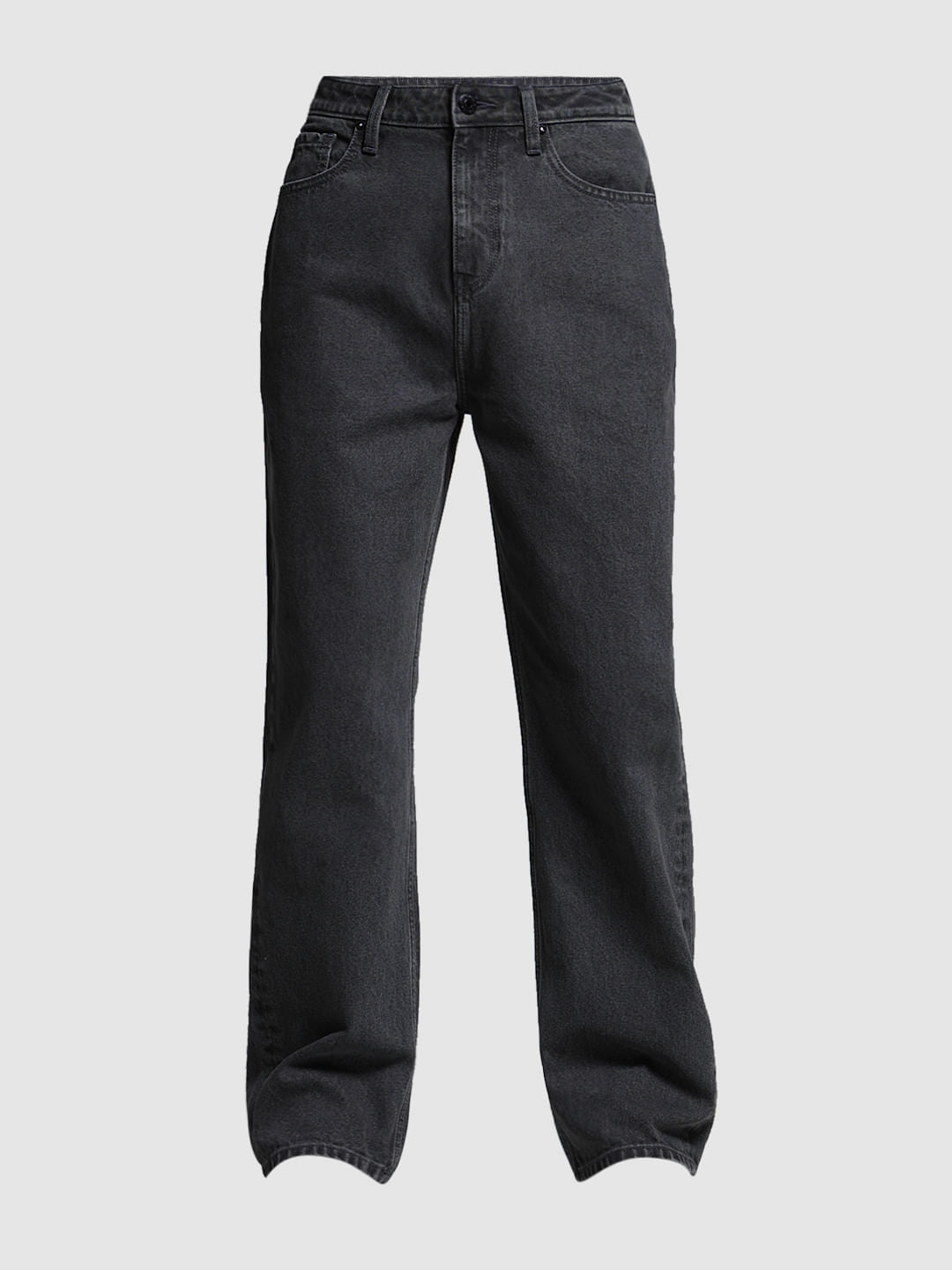 Grey High Rise Dario Loose Fit Jeans