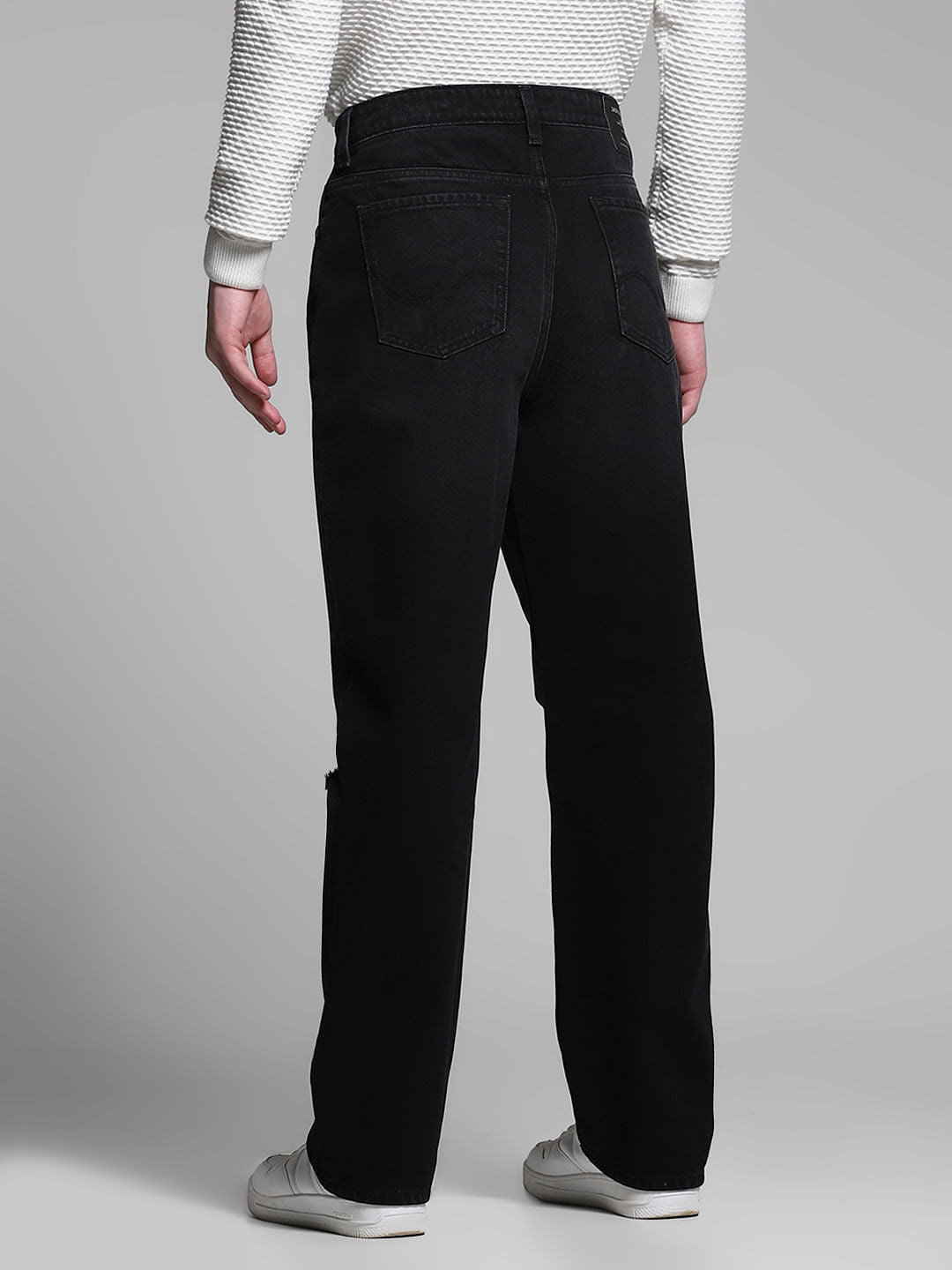 Black Distressed Dario Loose Fit Jeans