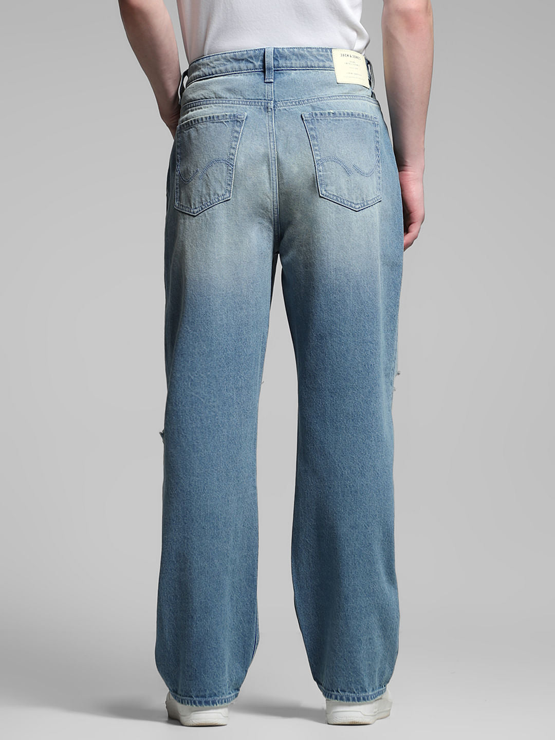 Light Blue Distressed Dario Loose Fit Jeans