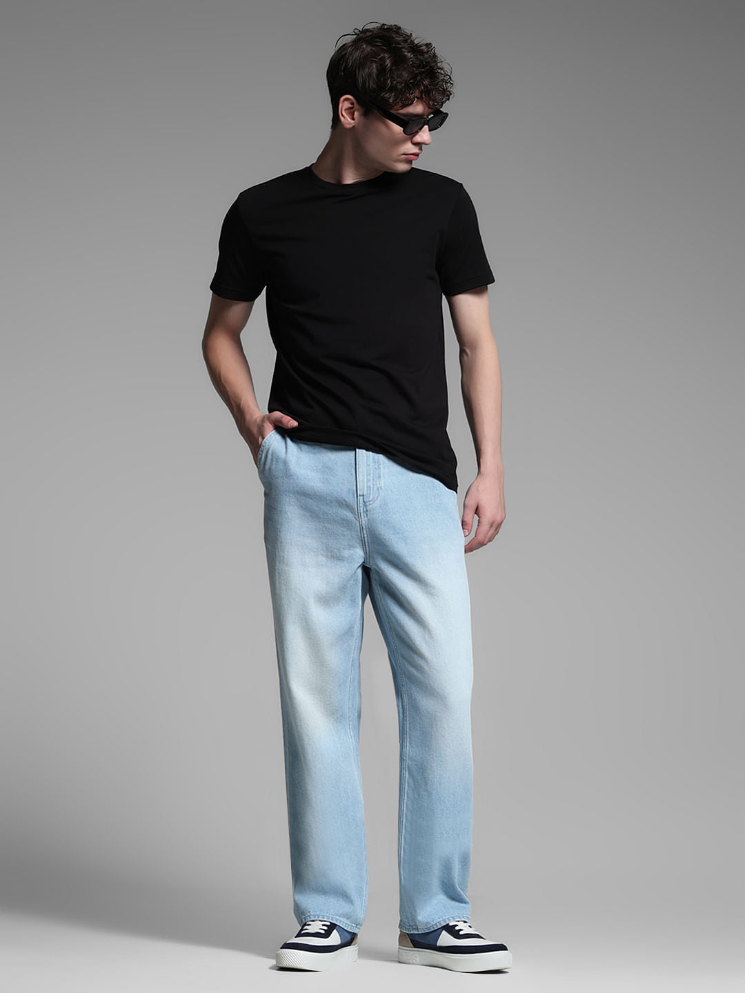 Light Blue High Rise Dario Loose Fit Jeans