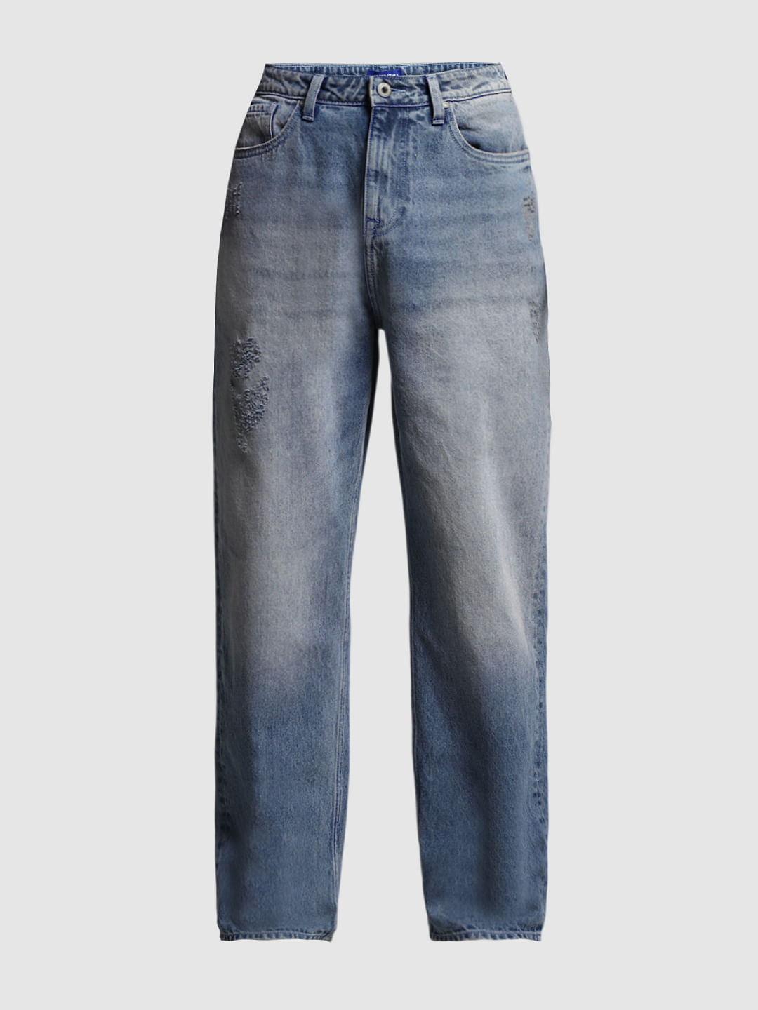 Light Blue Mildly Distressed Dario Loose Fit Jeans