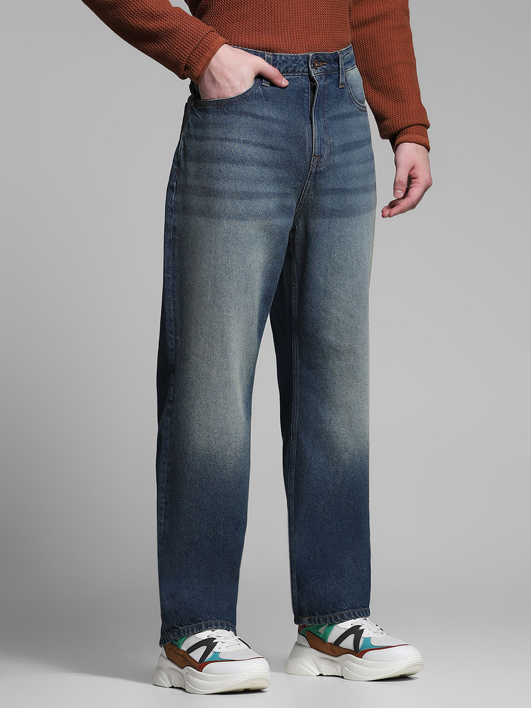 Blue High Rise Dario Loose Fit Jeans