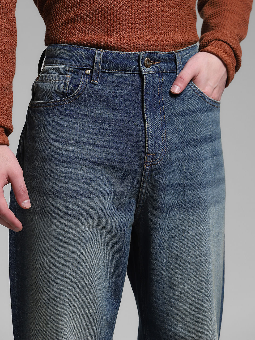 Blue High Rise Dario Loose Fit Jeans