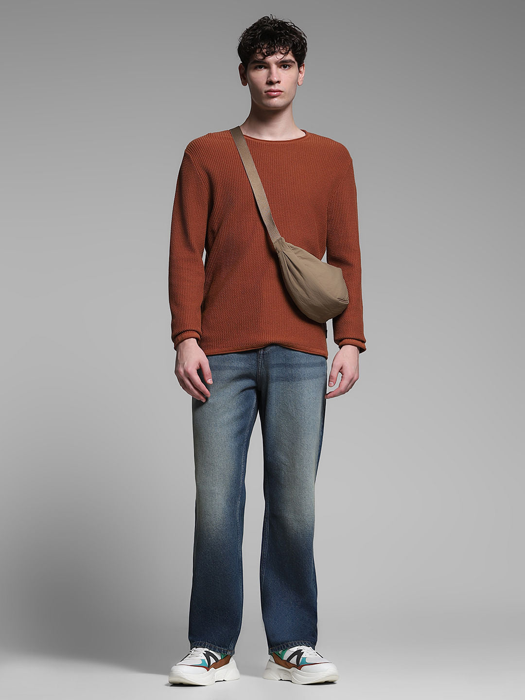 Blue High Rise Dario Loose Fit Jeans