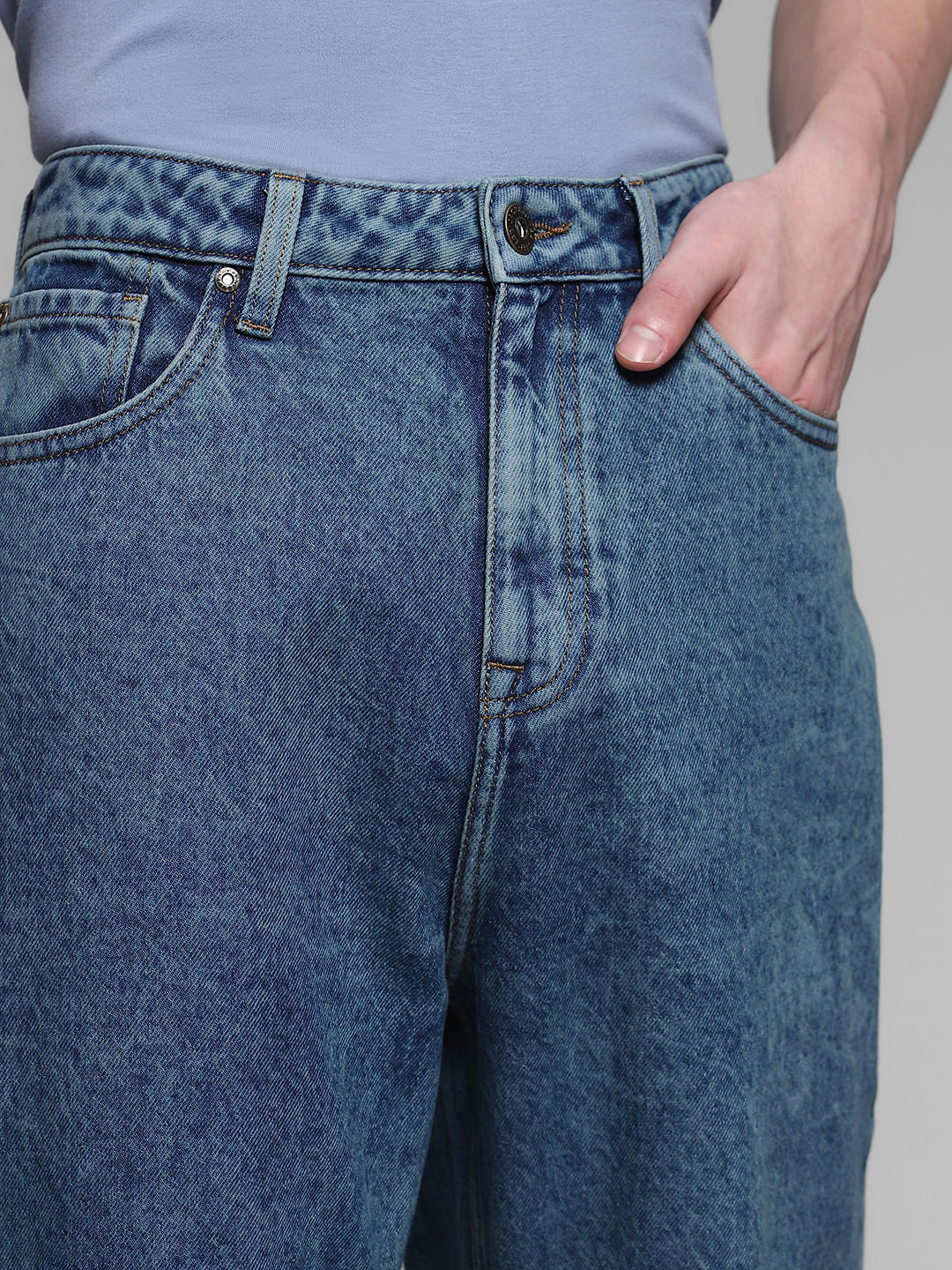 Blue High Rise Dario Loose Fit Jeans