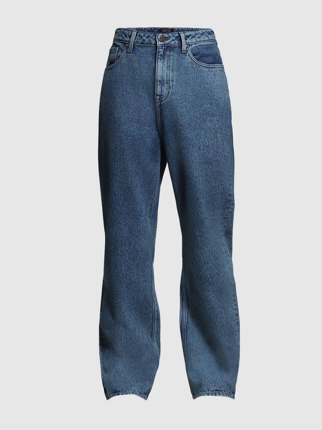 Blue High Rise Dario Loose Fit Jeans