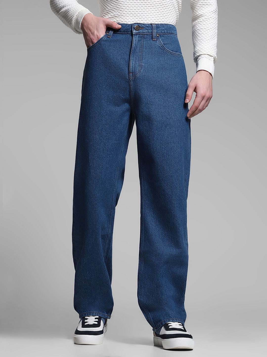 Blue High Rise Dario Loose Fit Jeans