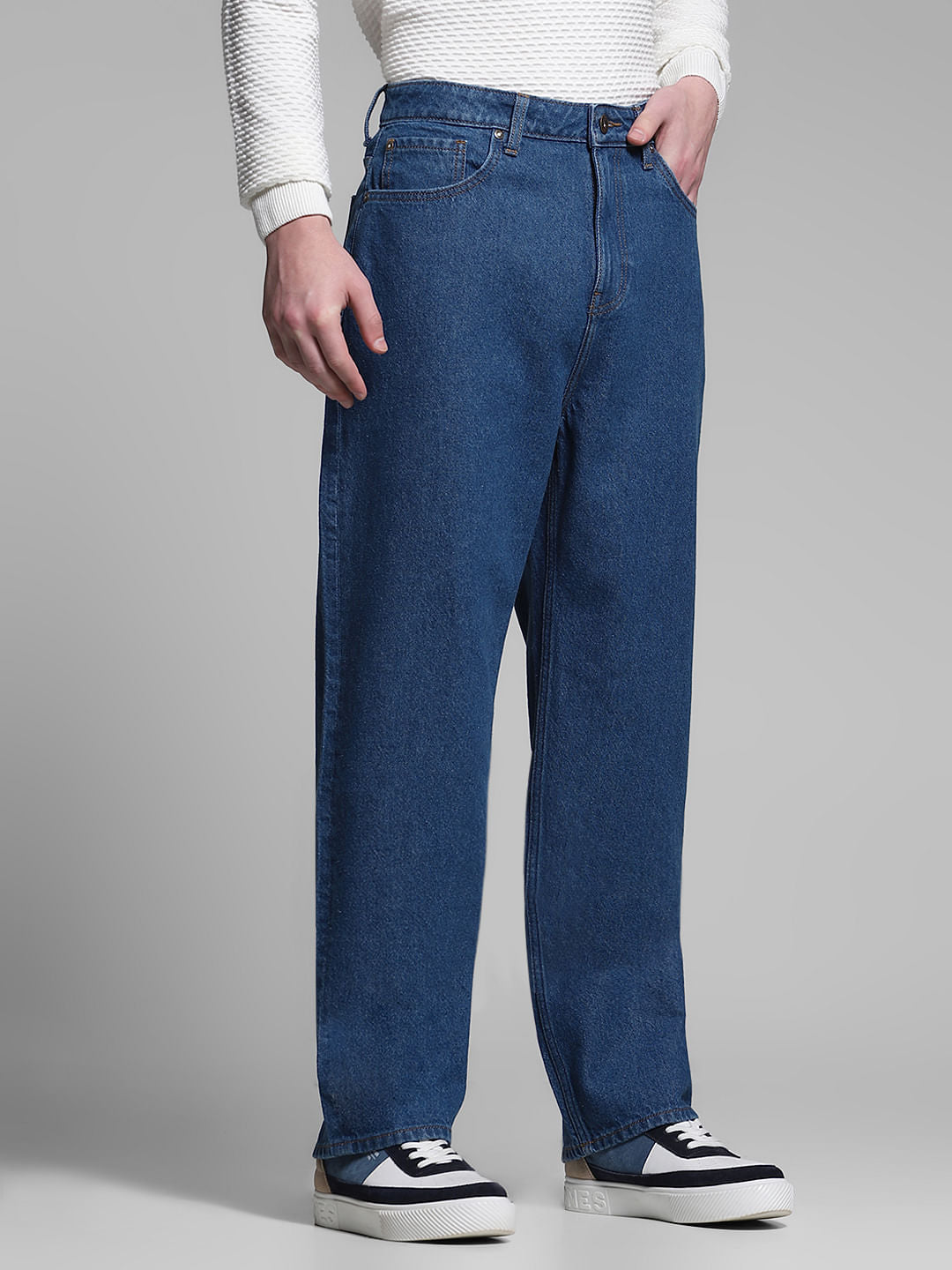 Blue High Rise Dario Loose Fit Jeans