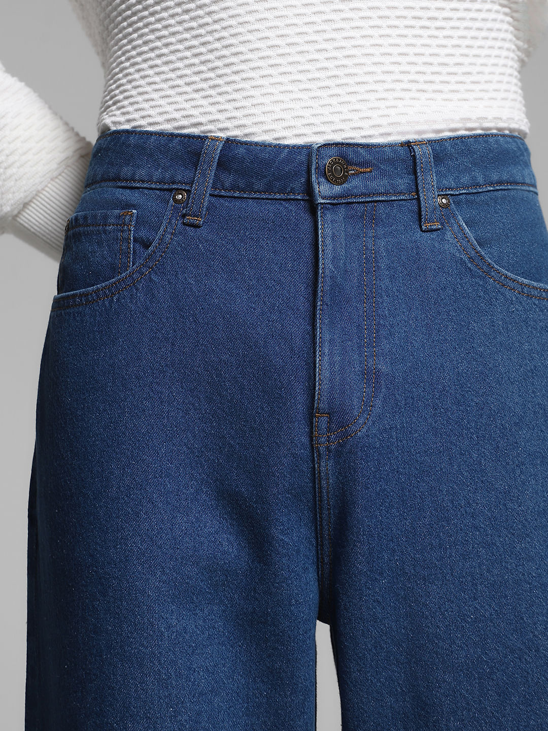 Blue High Rise Dario Loose Fit Jeans