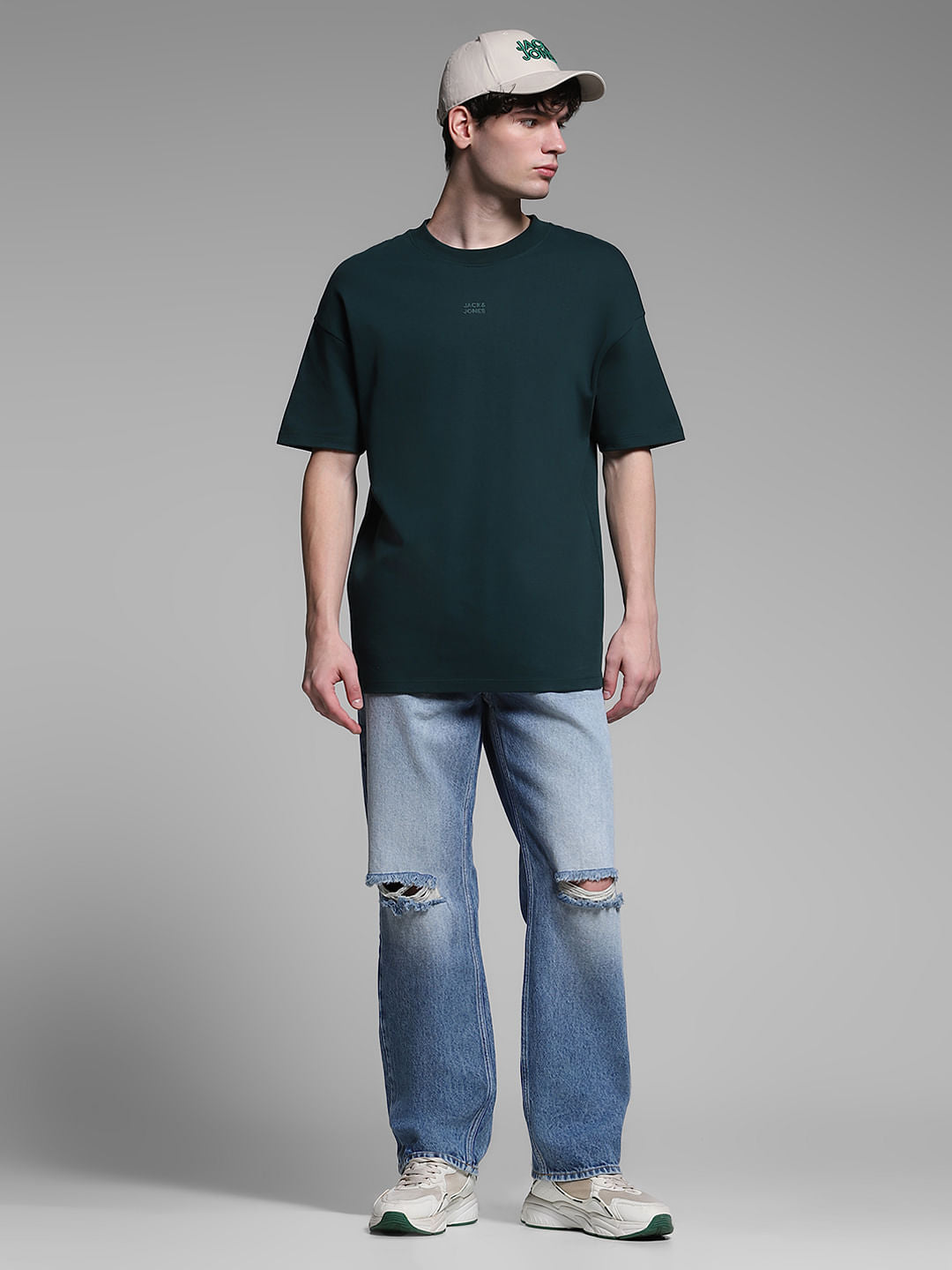 Blue Distressed Dario Loose Fit Jeans