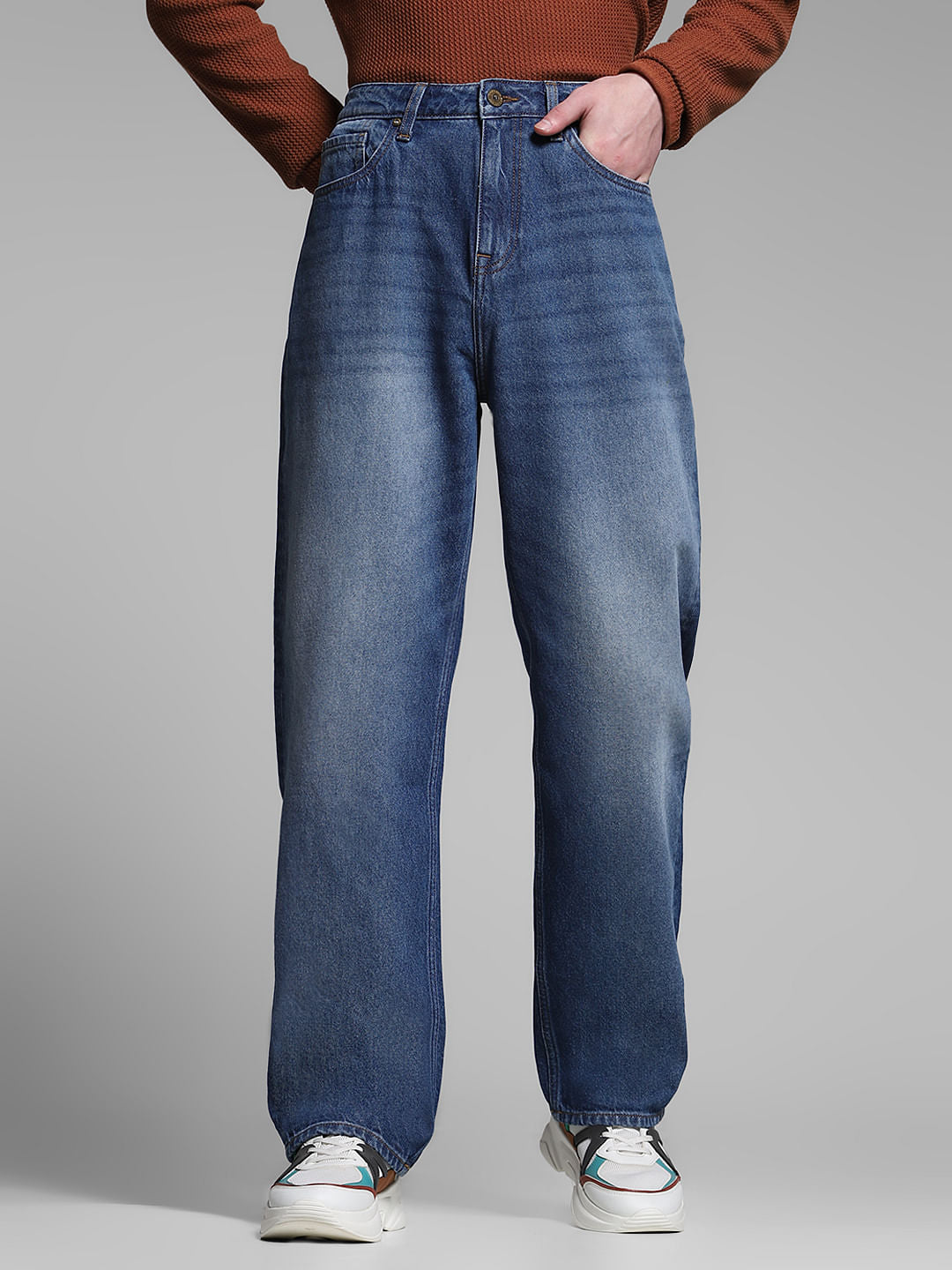 Blue High Rise Dario Loose Fit Jeans