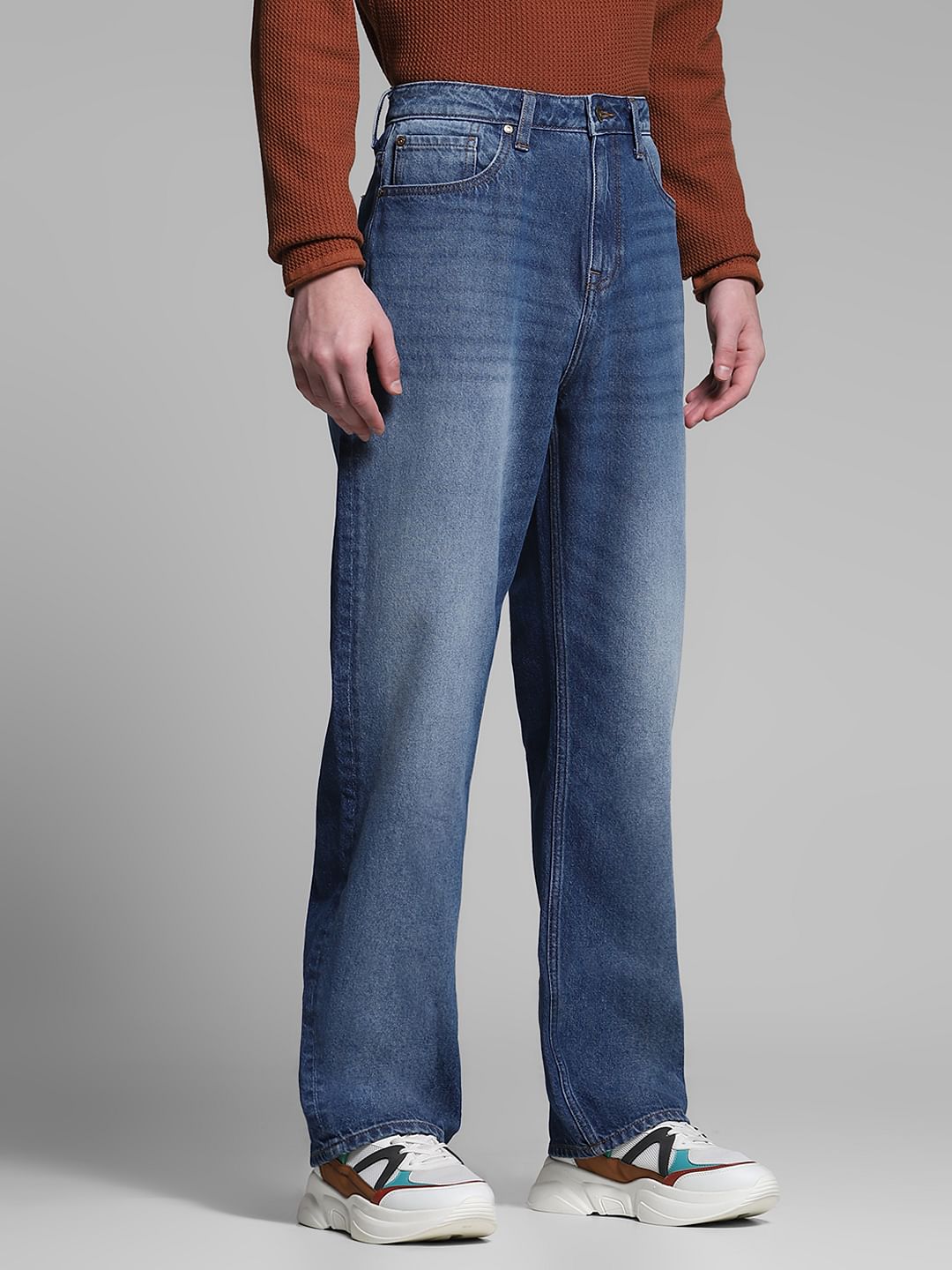 Blue High Rise Dario Loose Fit Jeans