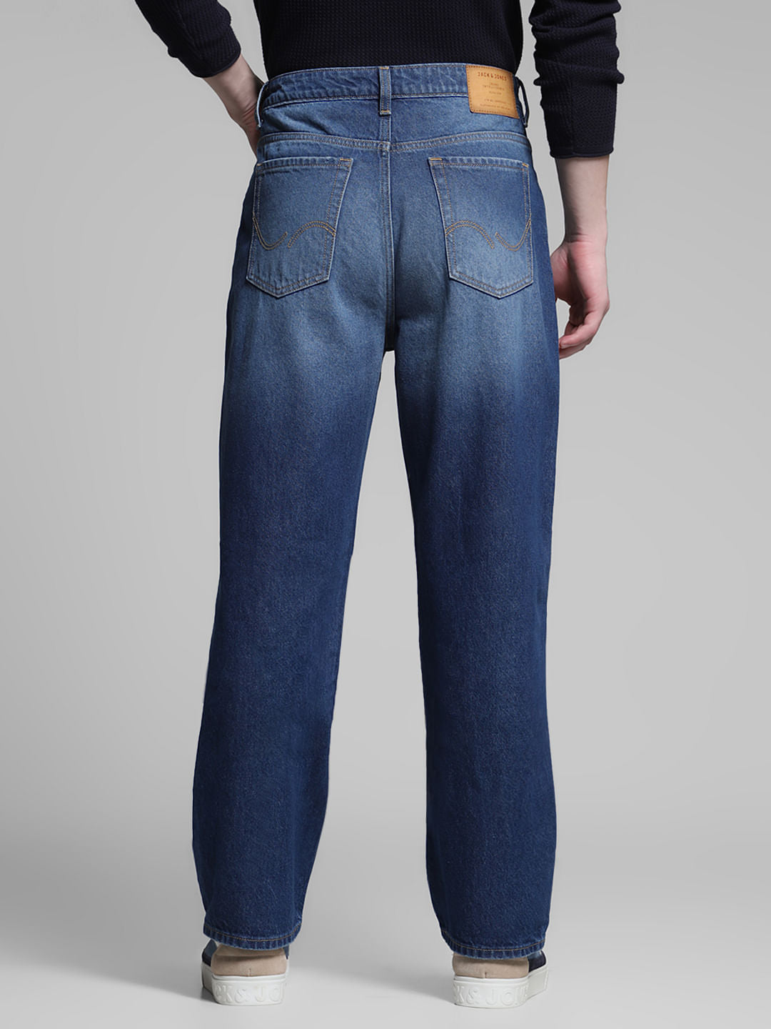 Blue Distressed Dario Loose Fit Jeans