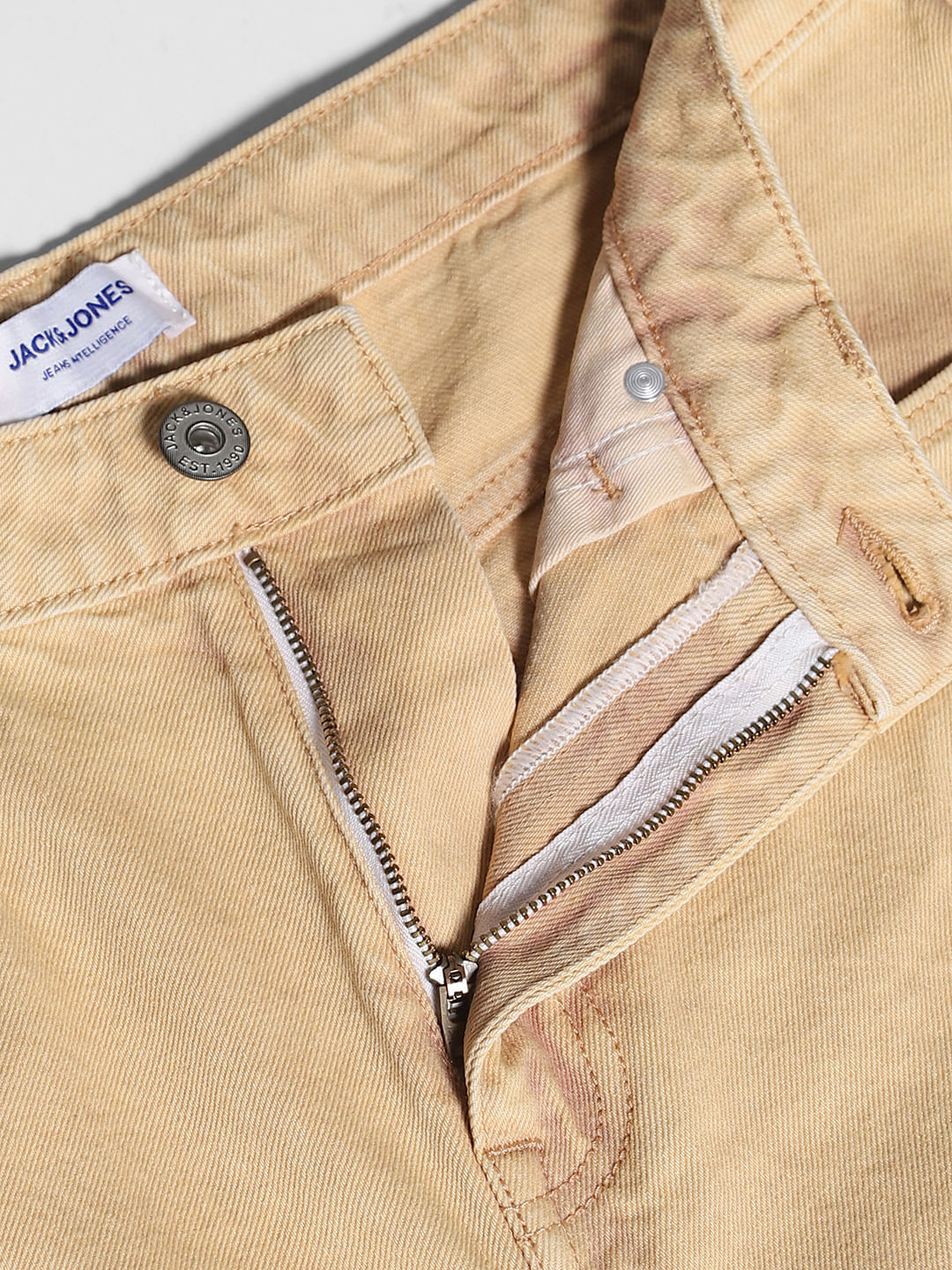 Beige High Rise Dario Loose Fit Jeans