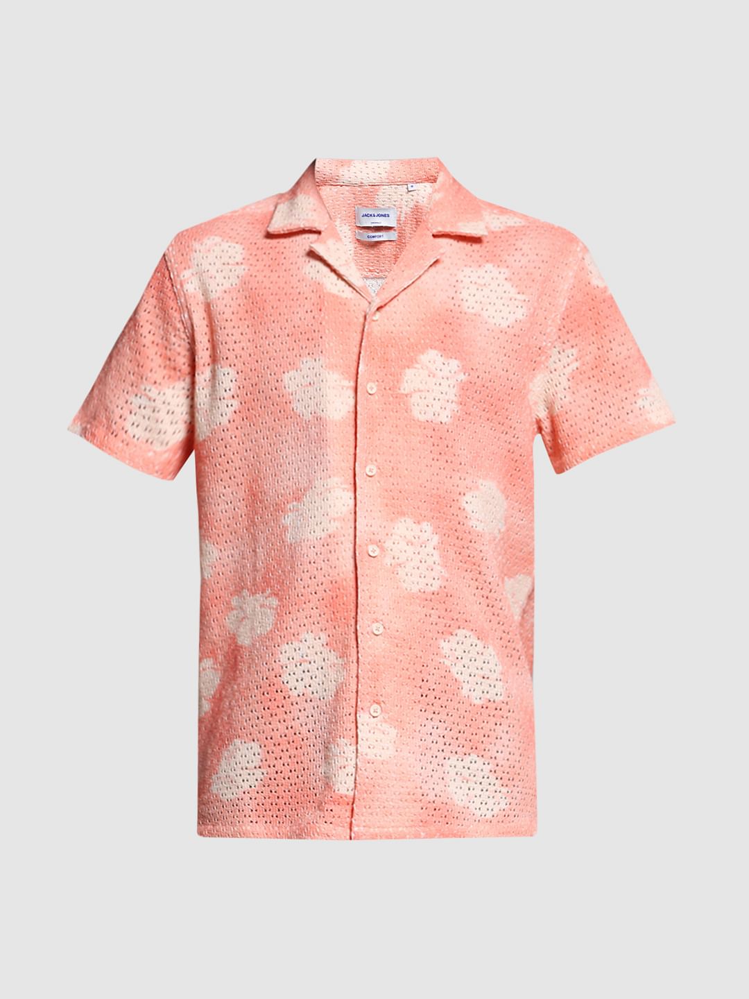 Pink Crochet Comfort Fit Shirt
