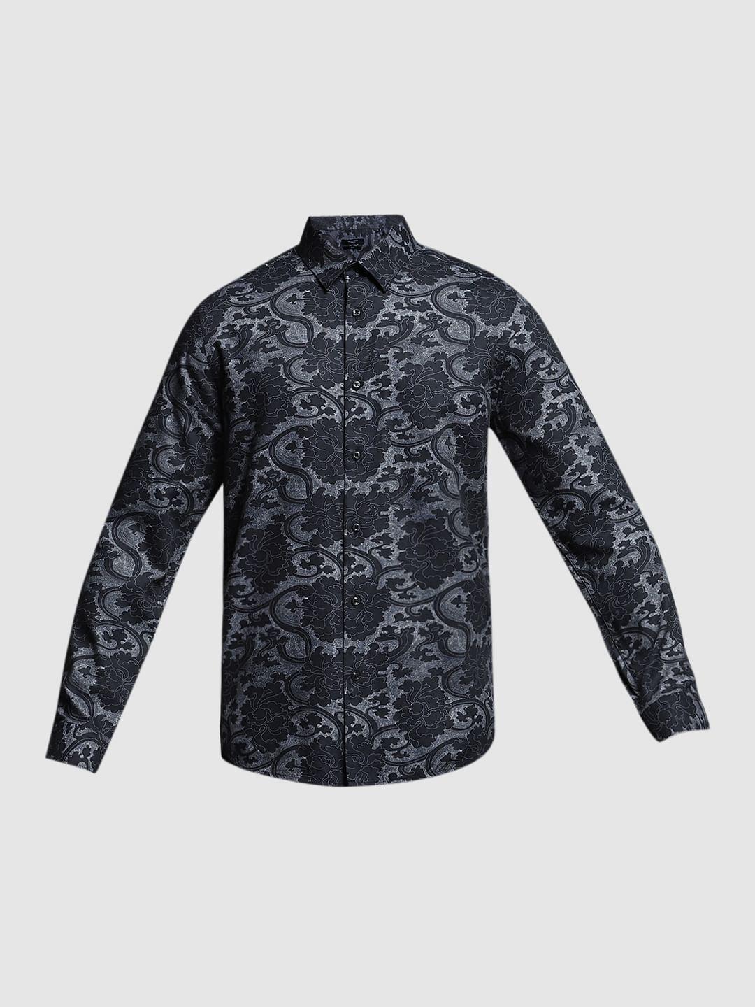 Black Abstract Print Shirt