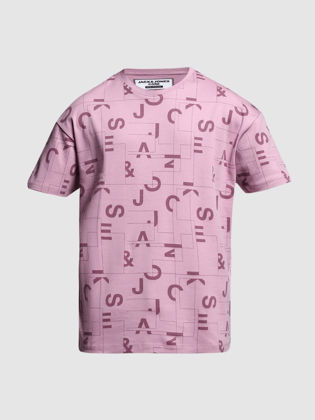 Purple Typographic Logo Oversized T-shirt