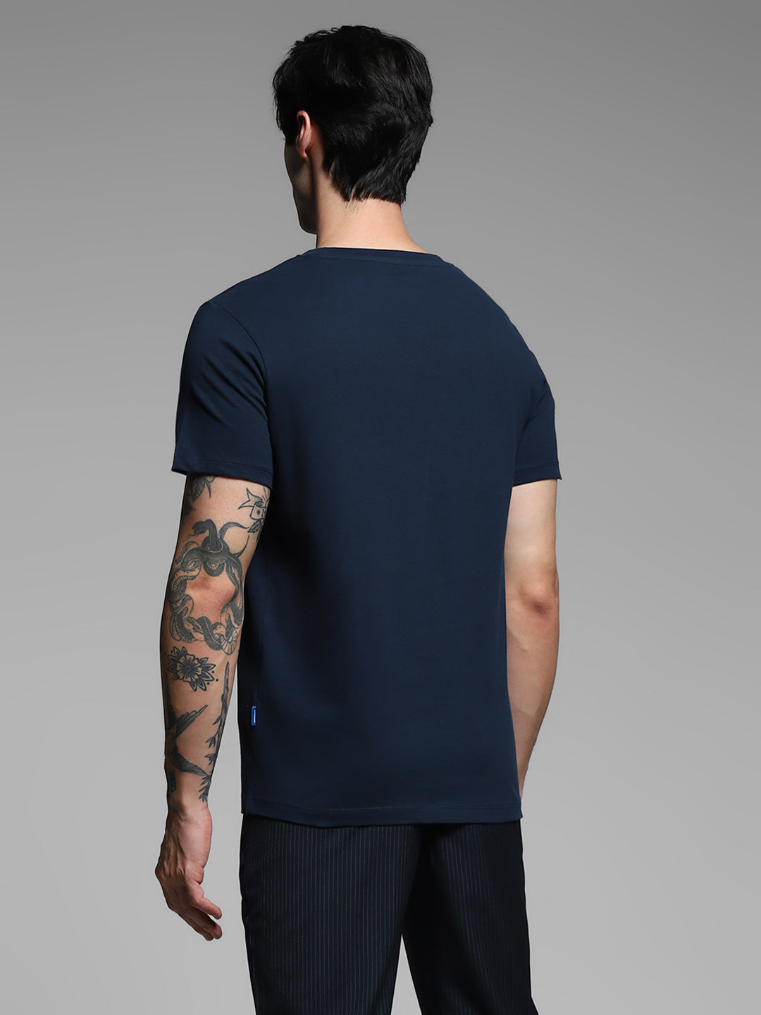 Navy Blue Ramen Print T-shirt