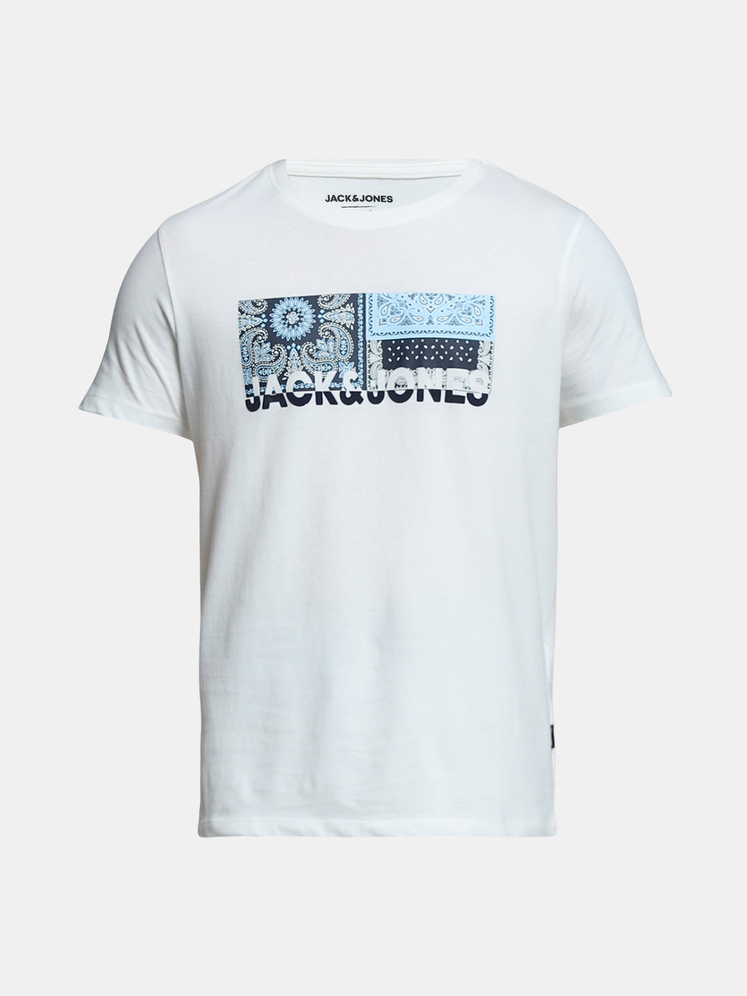 White Printed Cotton T-shirt