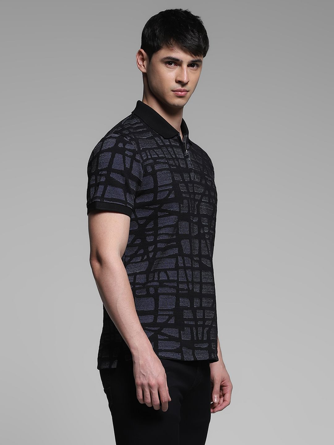 Black Jacquard Polo
