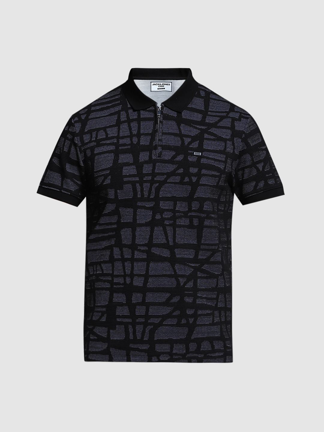 Black Jacquard Polo
