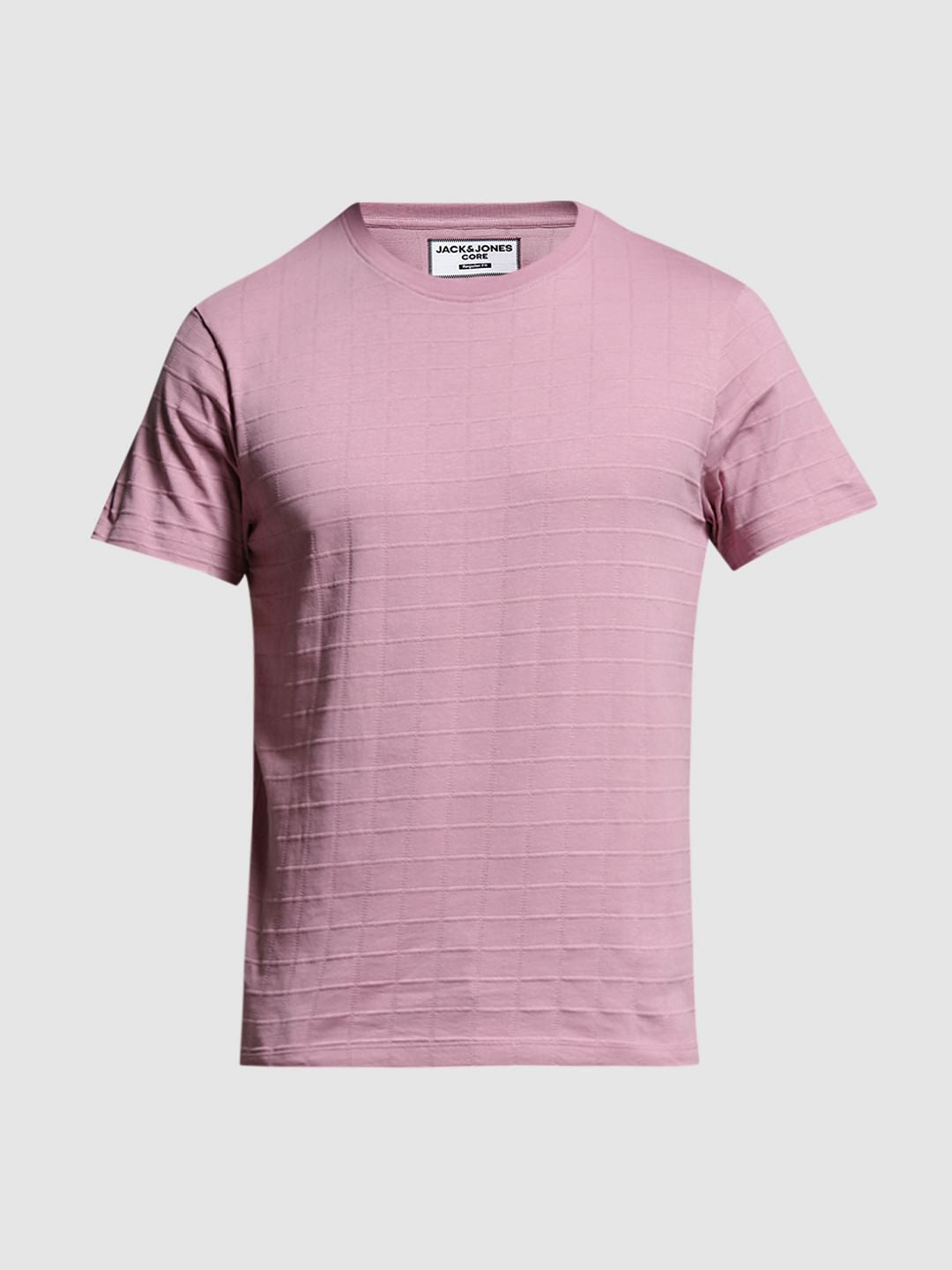 Purple Cotton Jacquard T-shirt
