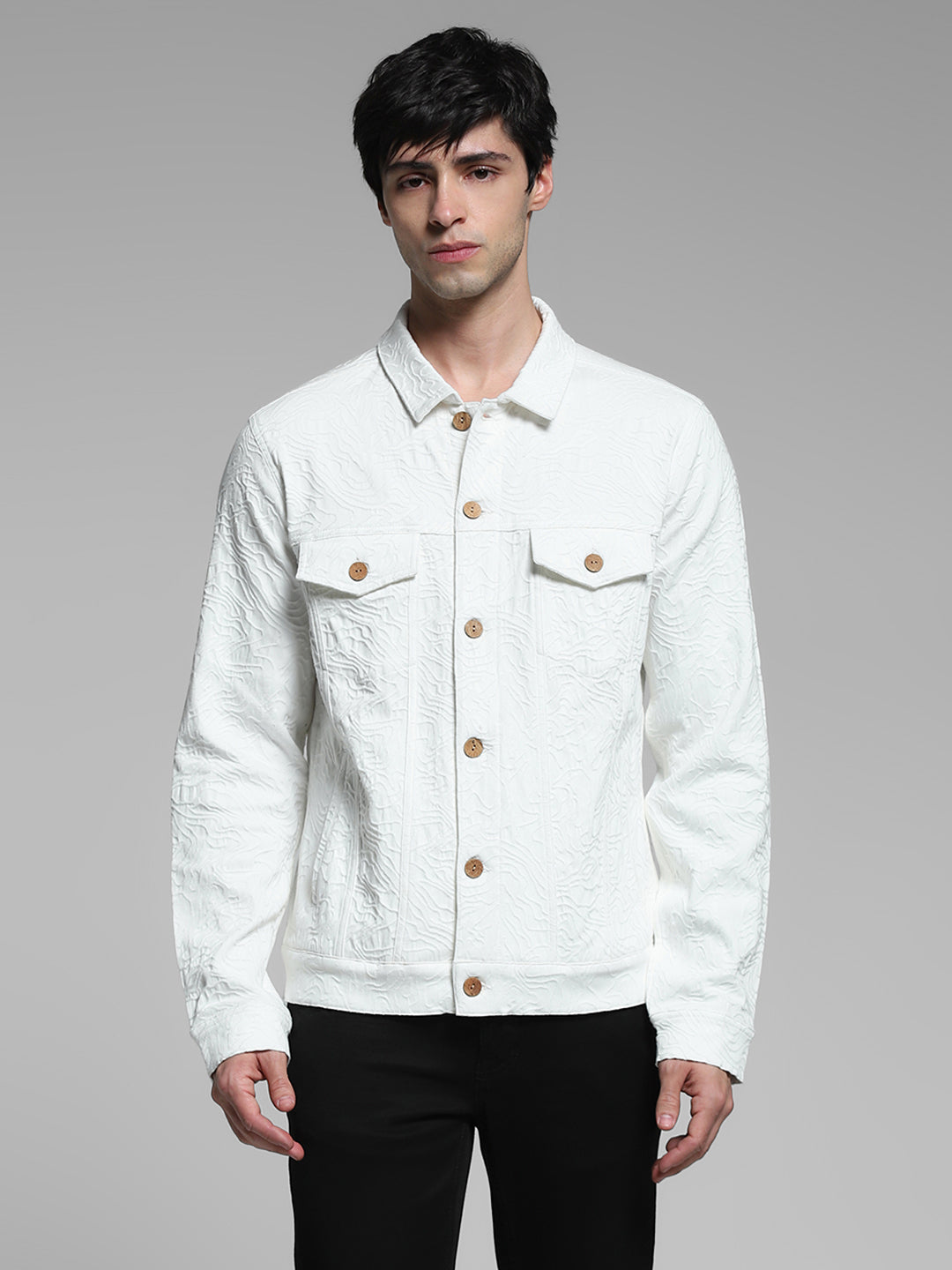 White Jacquard Jacket