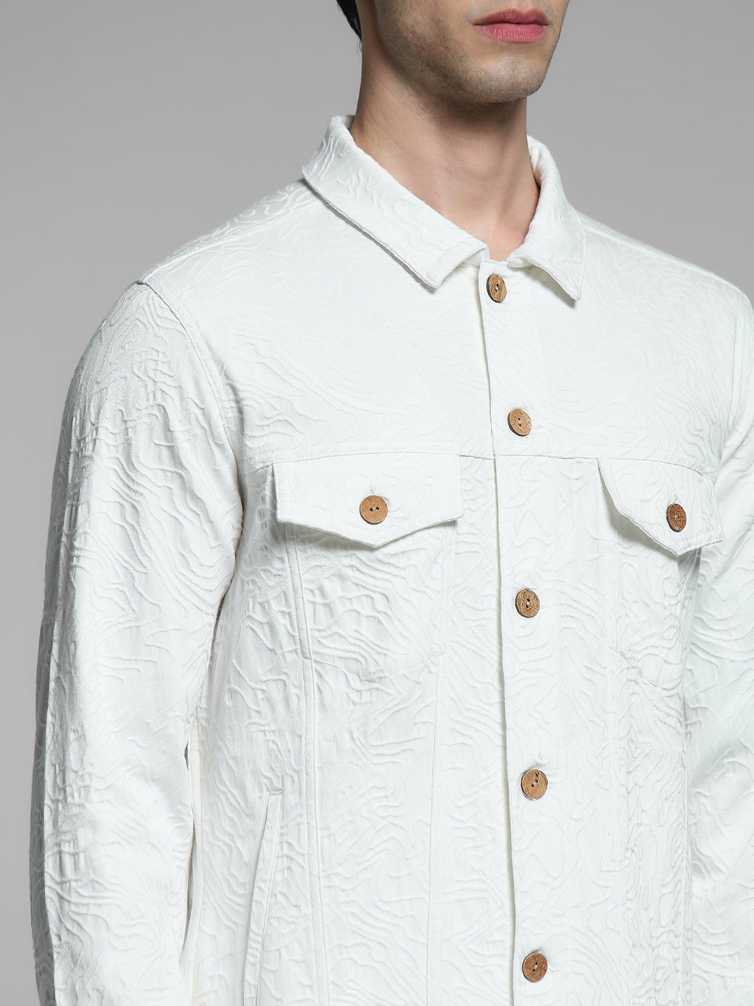 White Jacquard Jacket