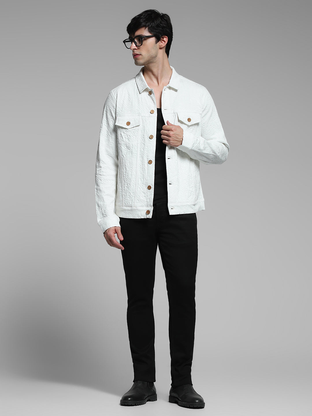 White Jacquard Jacket