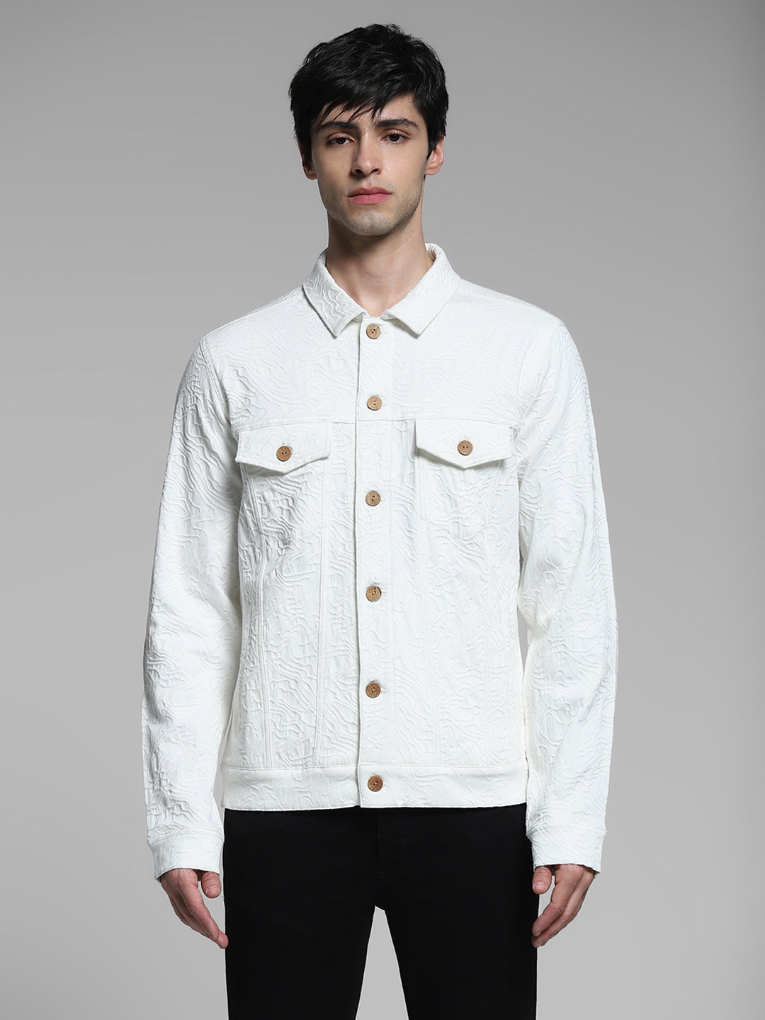 White Jacquard Jacket