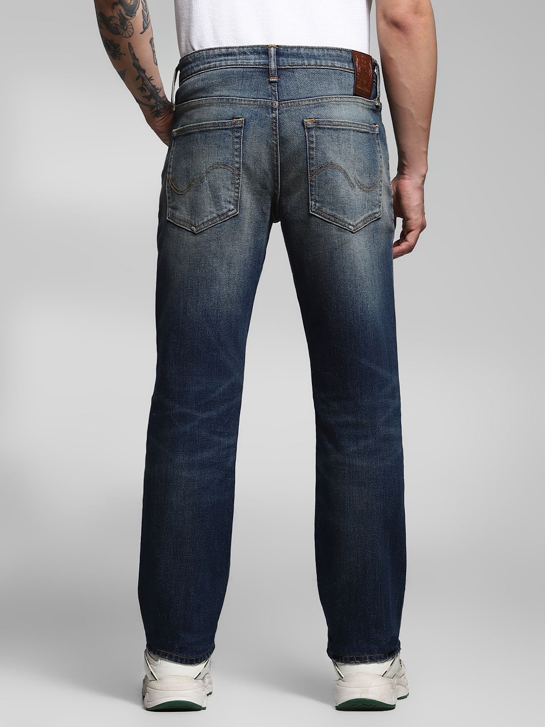 Mildly Distressed Clark Regular Fit Jeans