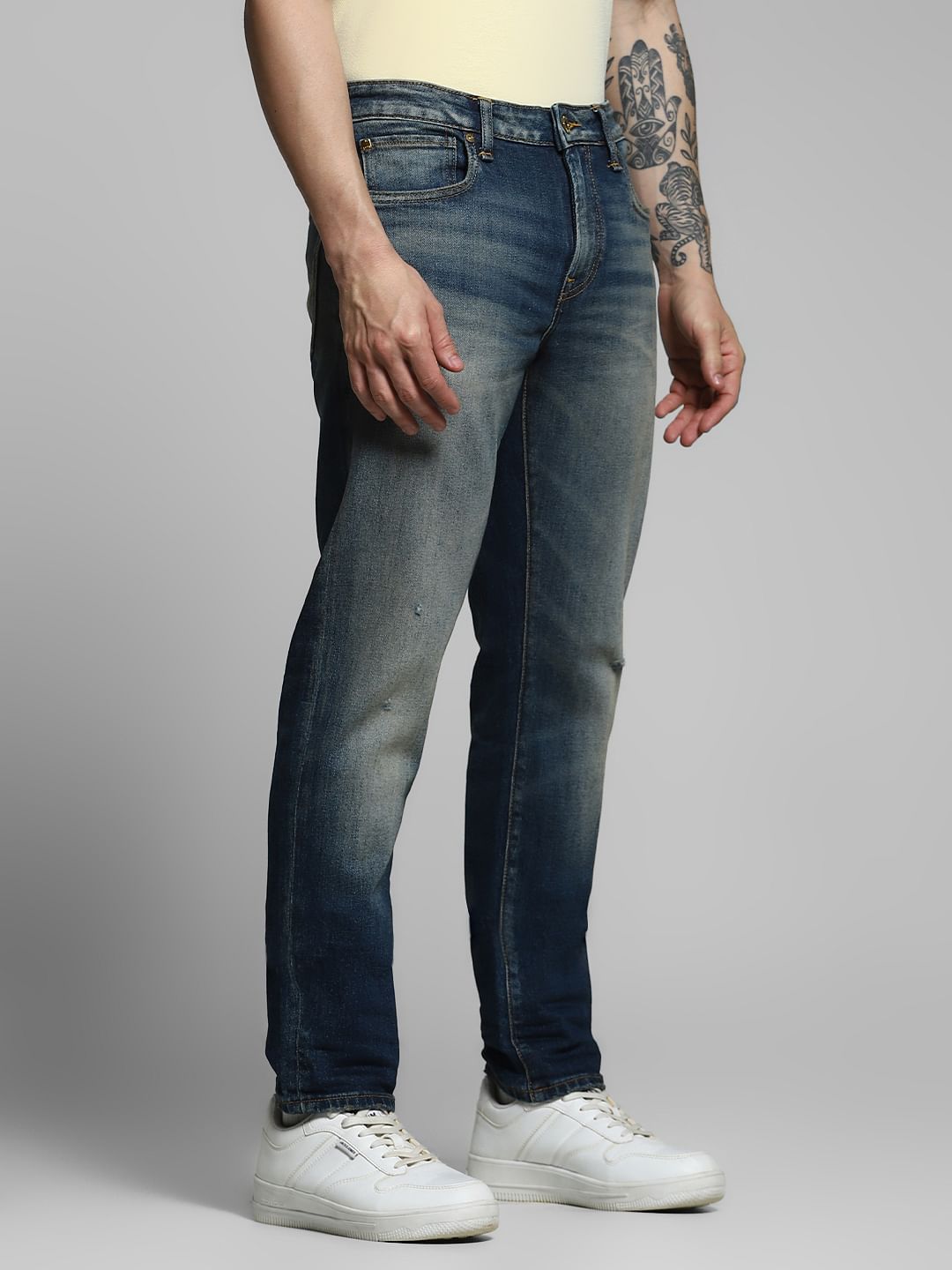 Mildly Distressed Glenn Slim Fit Jeans