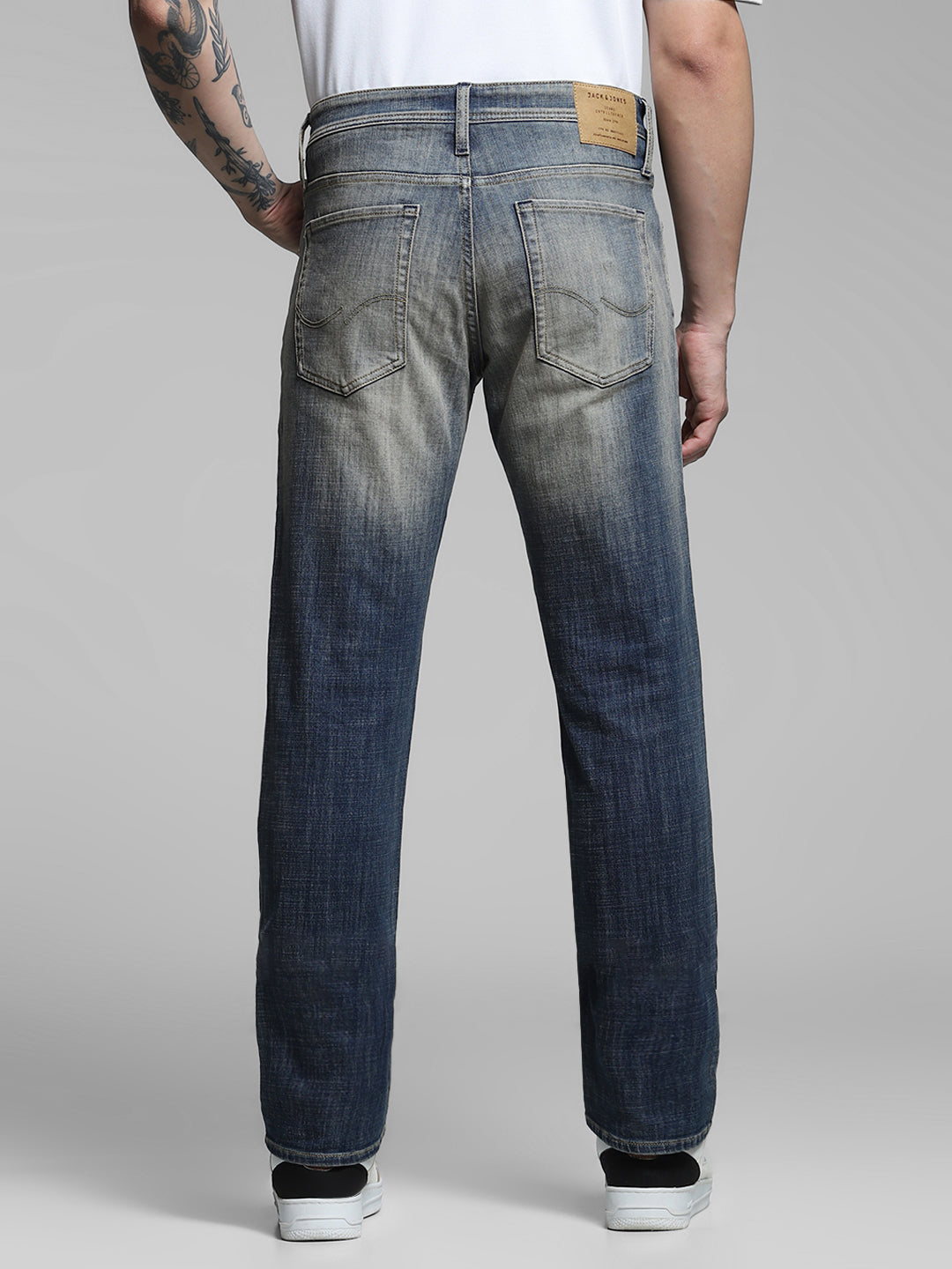 JACK&JONES Blue Washed Clark Regular Fit Jeans