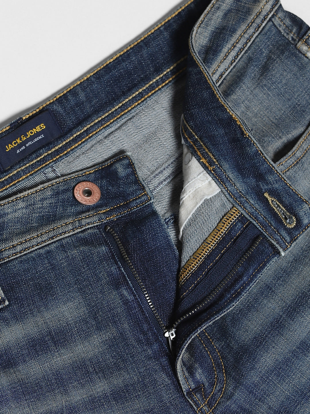 JACK&JONES Blue Washed Clark Regular Fit Jeans
