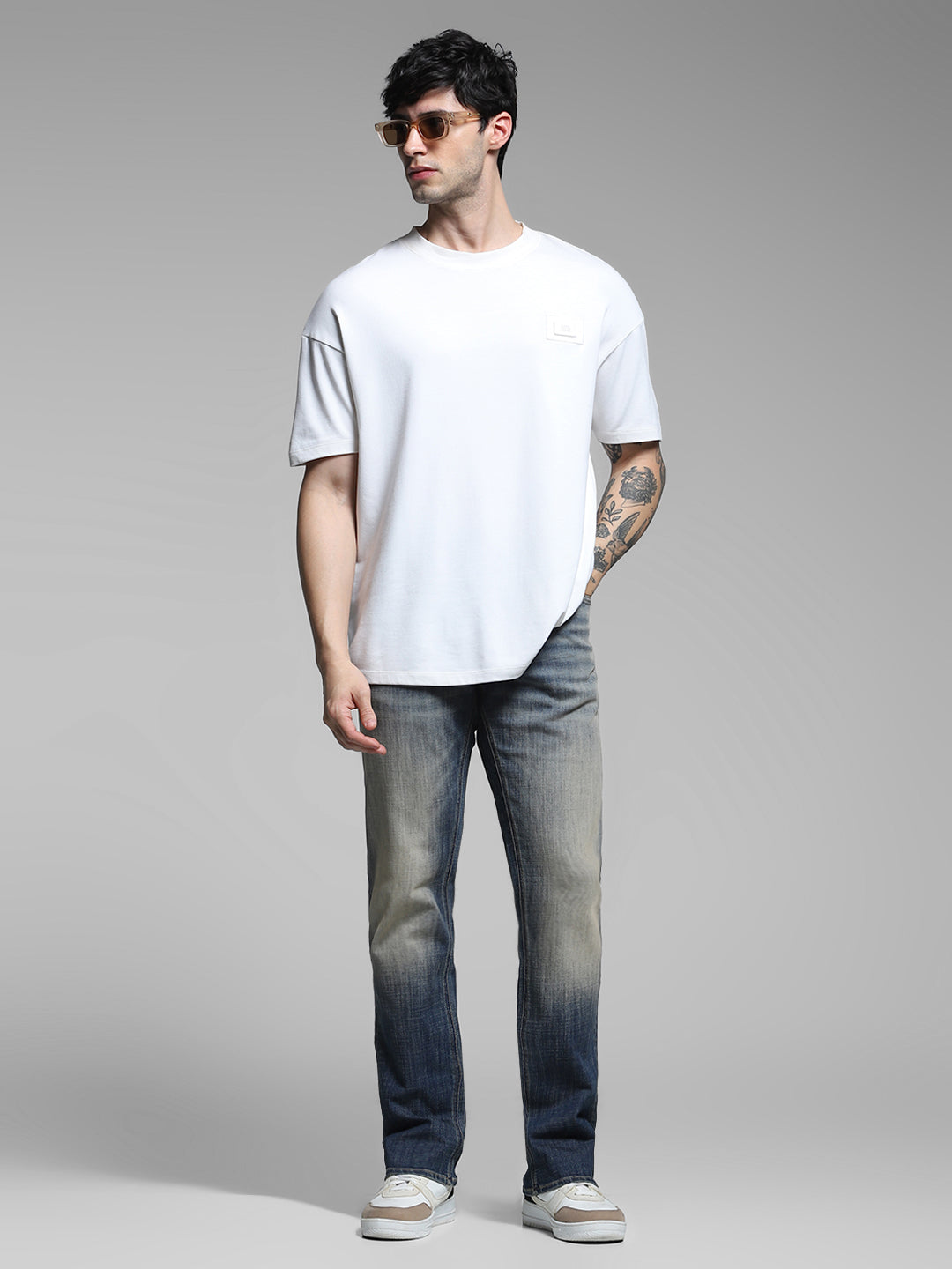 JACK&JONES Blue Washed Clark Regular Fit Jeans