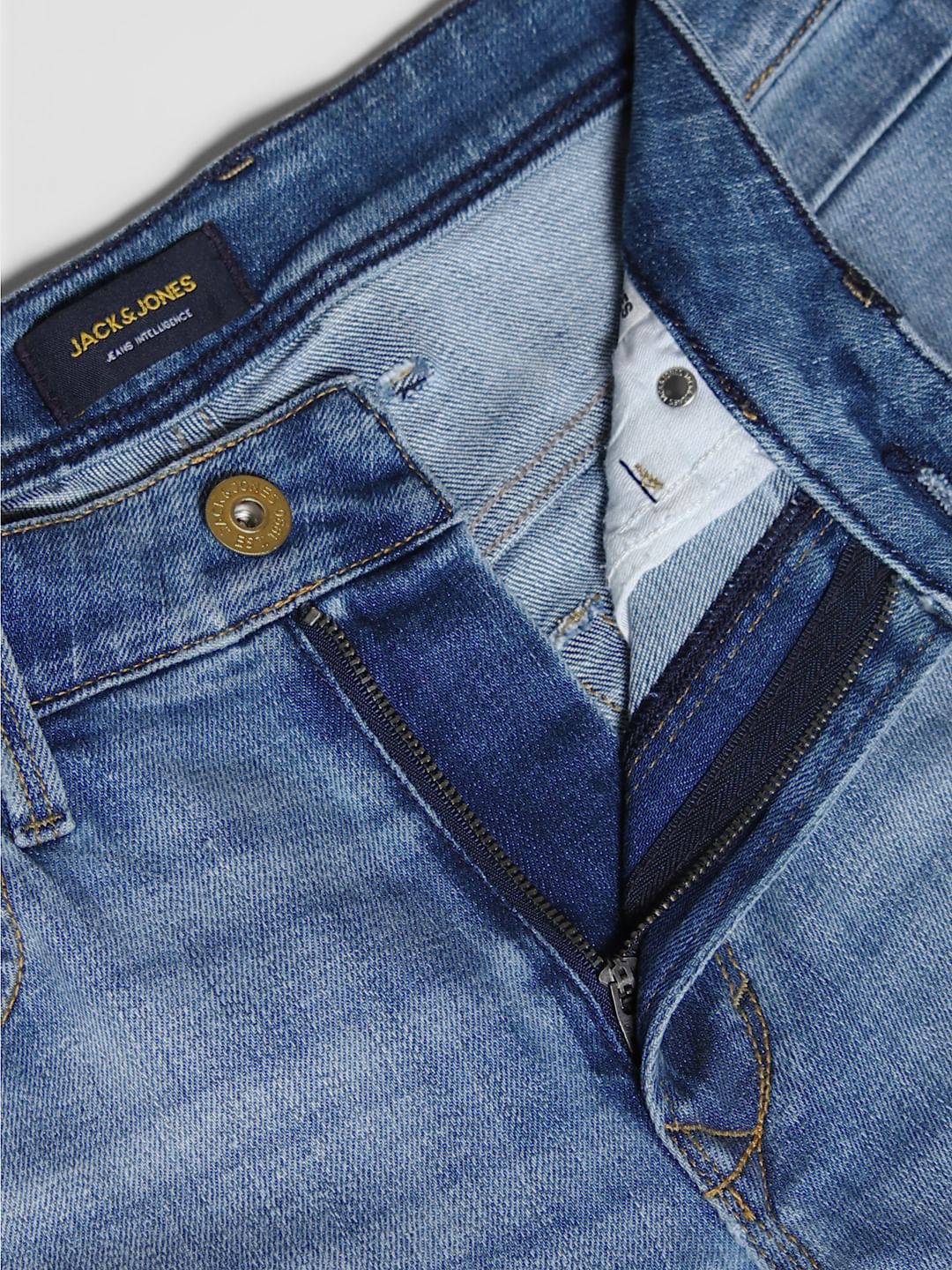 Light Blue High Rise Distressed Bootcut Jeans