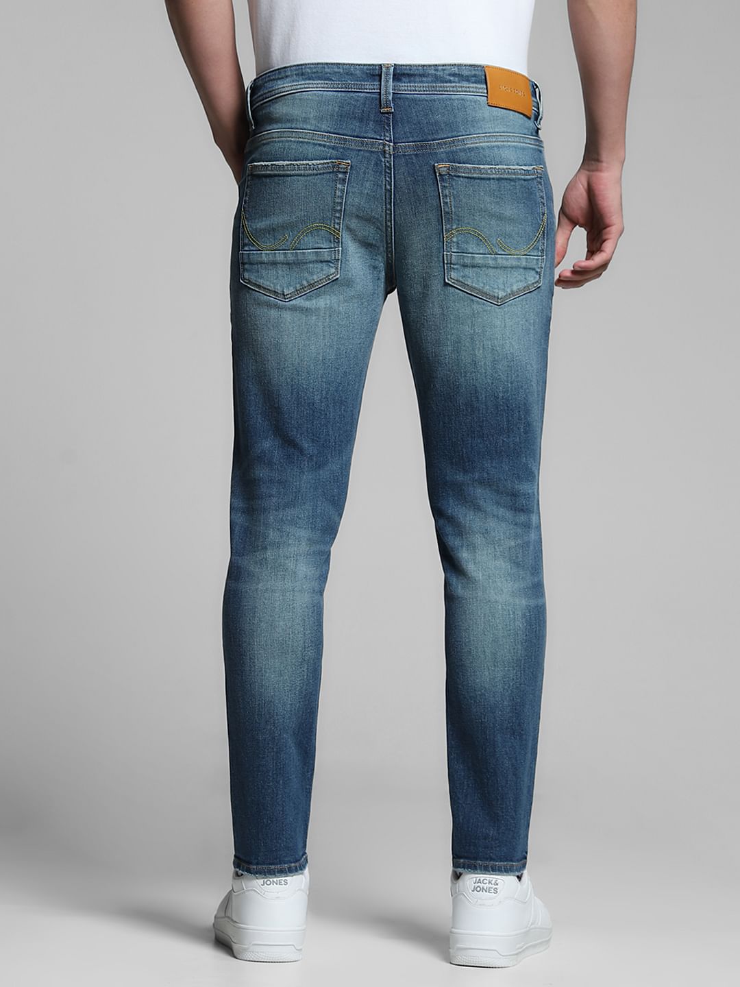 Blue Brak Slim Fit Cropped Jeans