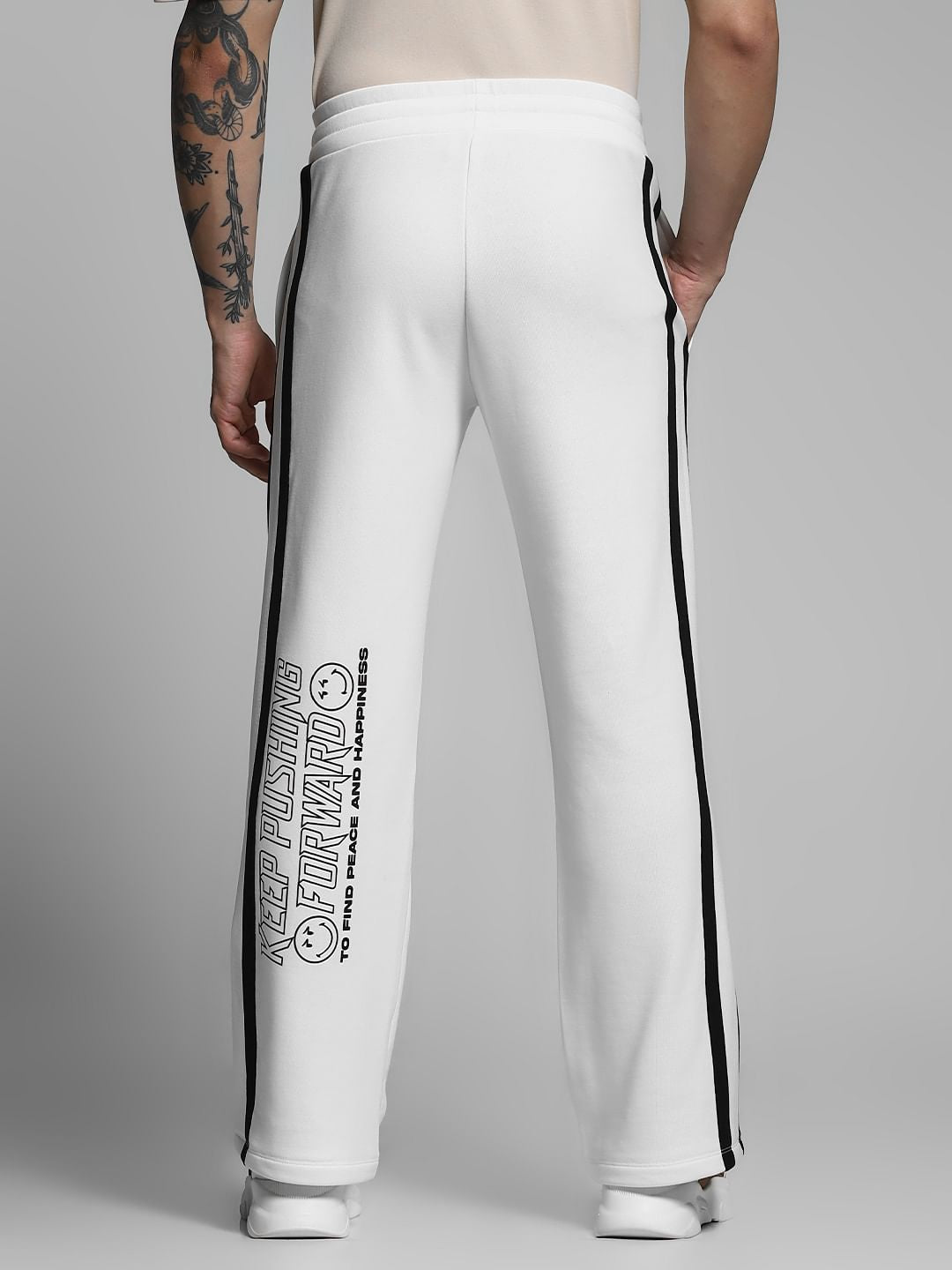 SmileyWorld White Printed Sweatpants