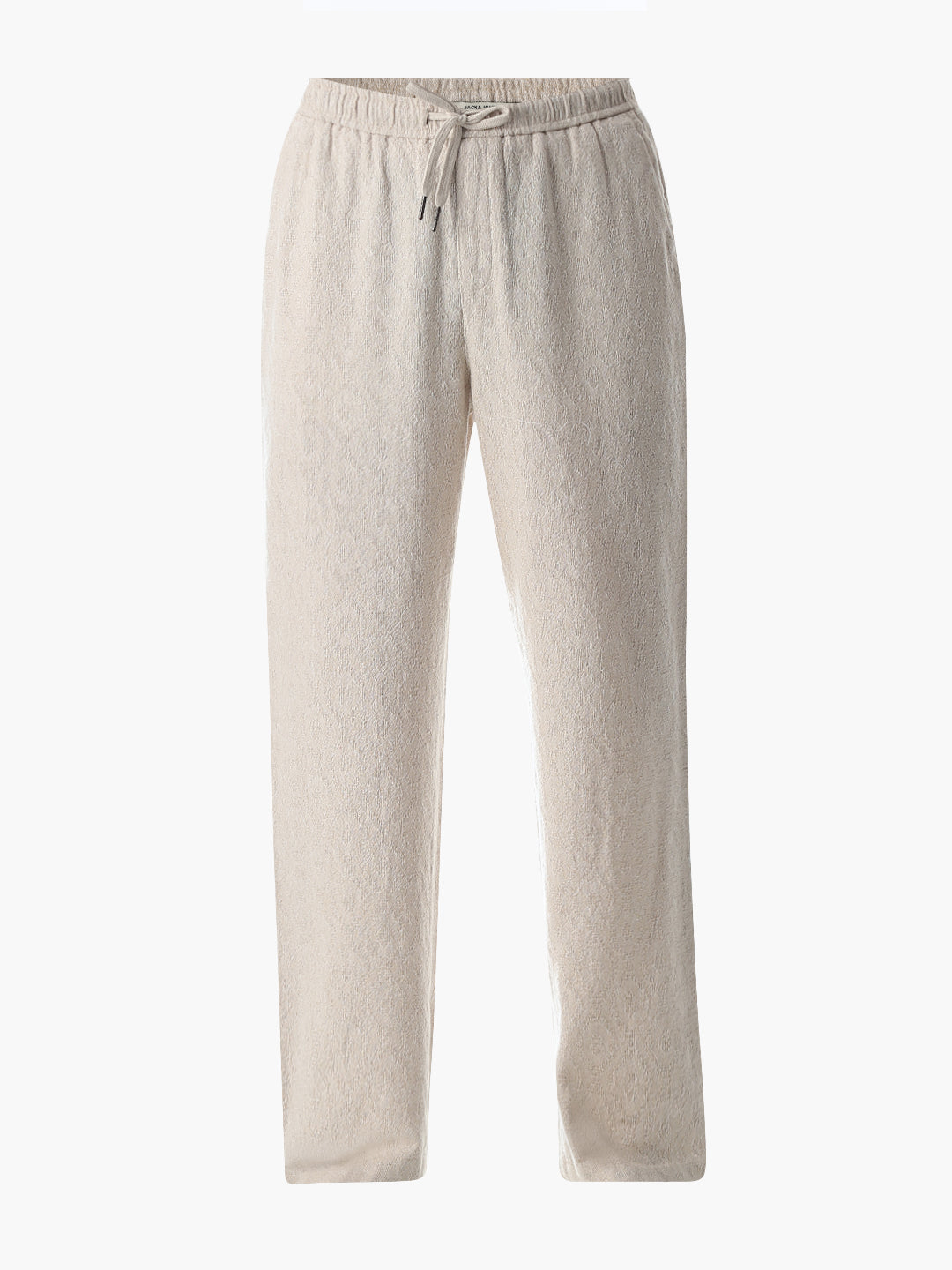 White Cotton Regular Fit Pants