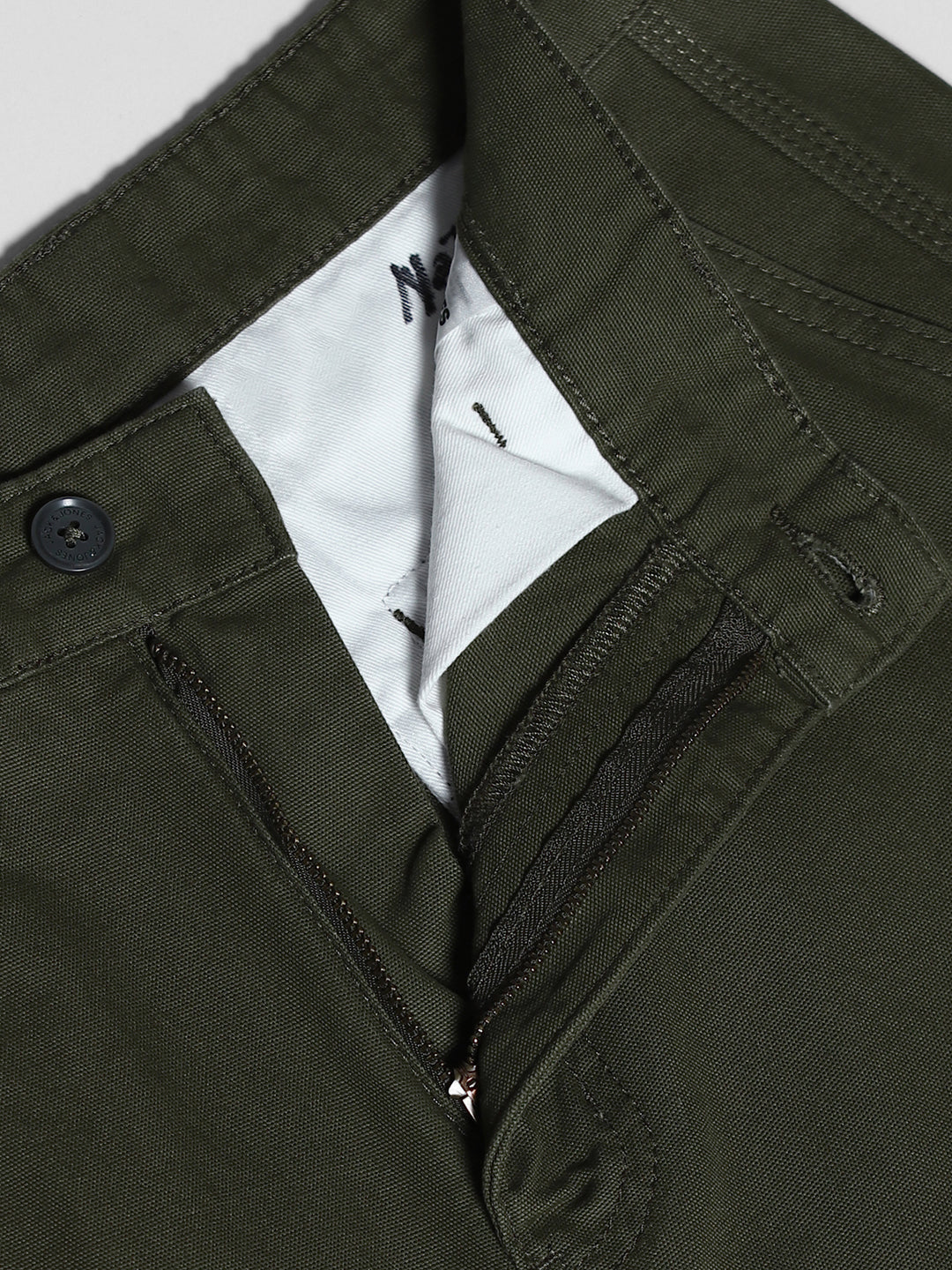 Olive Mid Rise Cargo Pants