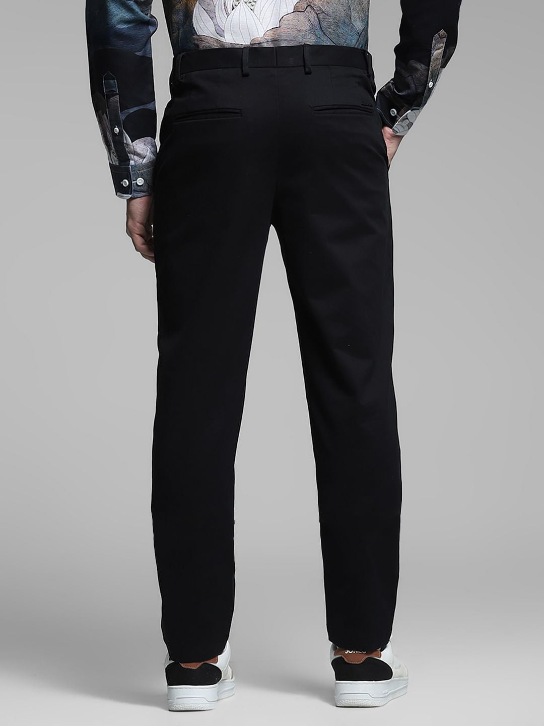 Black Mid Rise Flex Pants