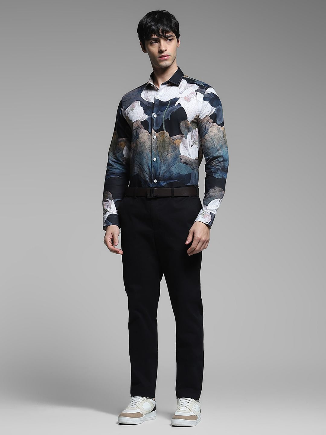 Black Mid Rise Flex Pants