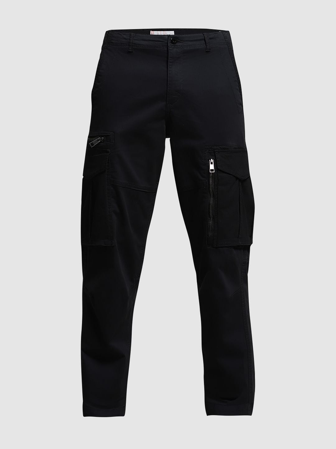 Black Yarn Dyed Cargo Pants