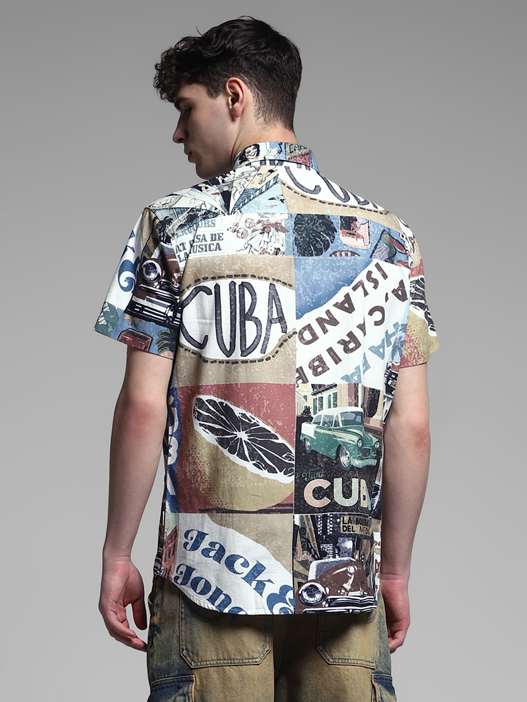 Multi-Colour Printed Cotton Shirt