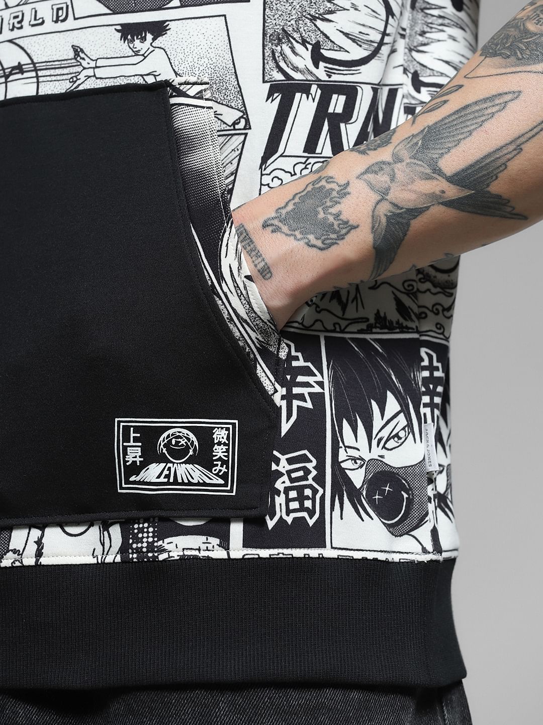 SmileyWorld White Printed Hooded Vest