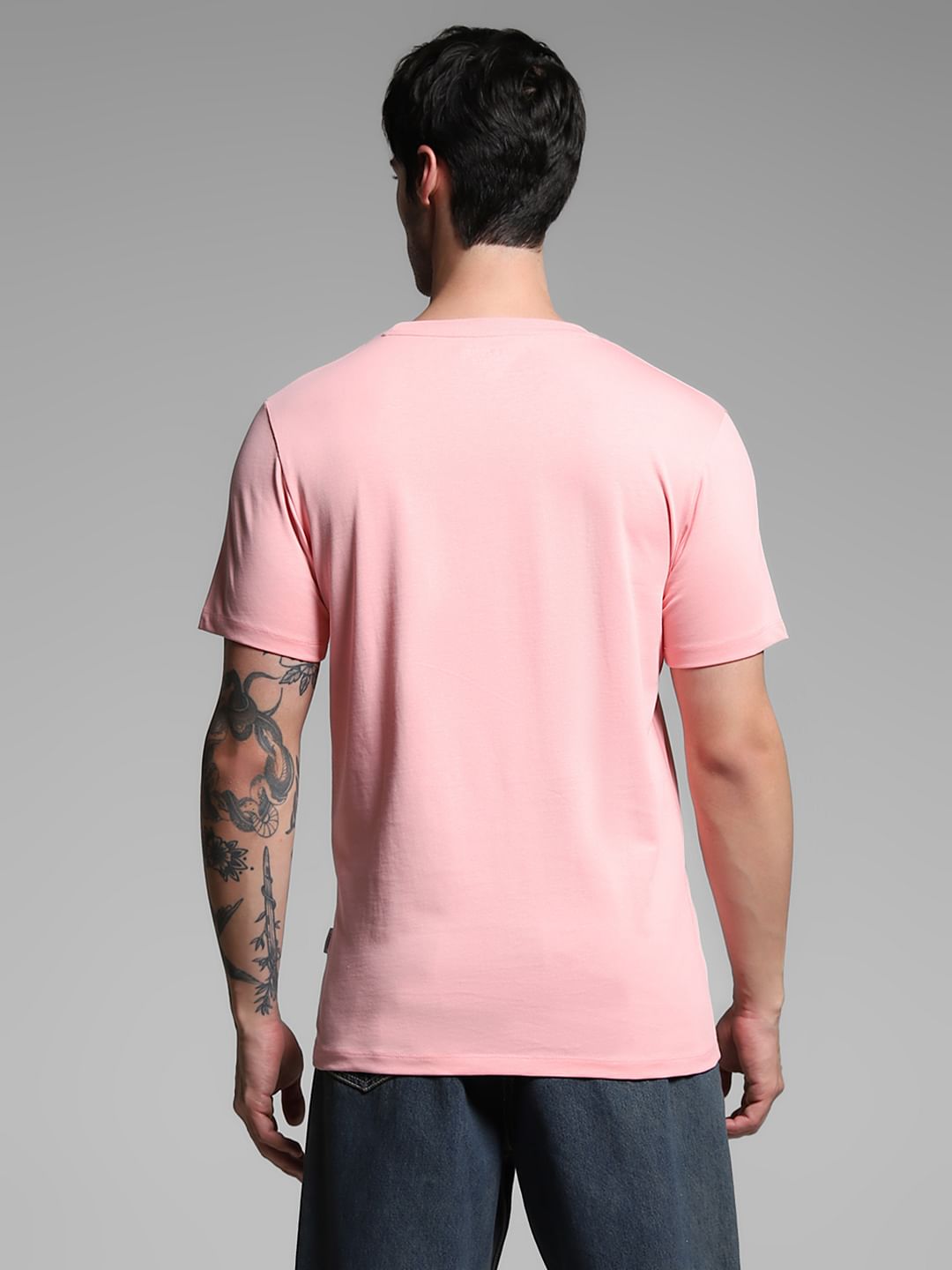 Pink Graphic Print Cotton T-shirt