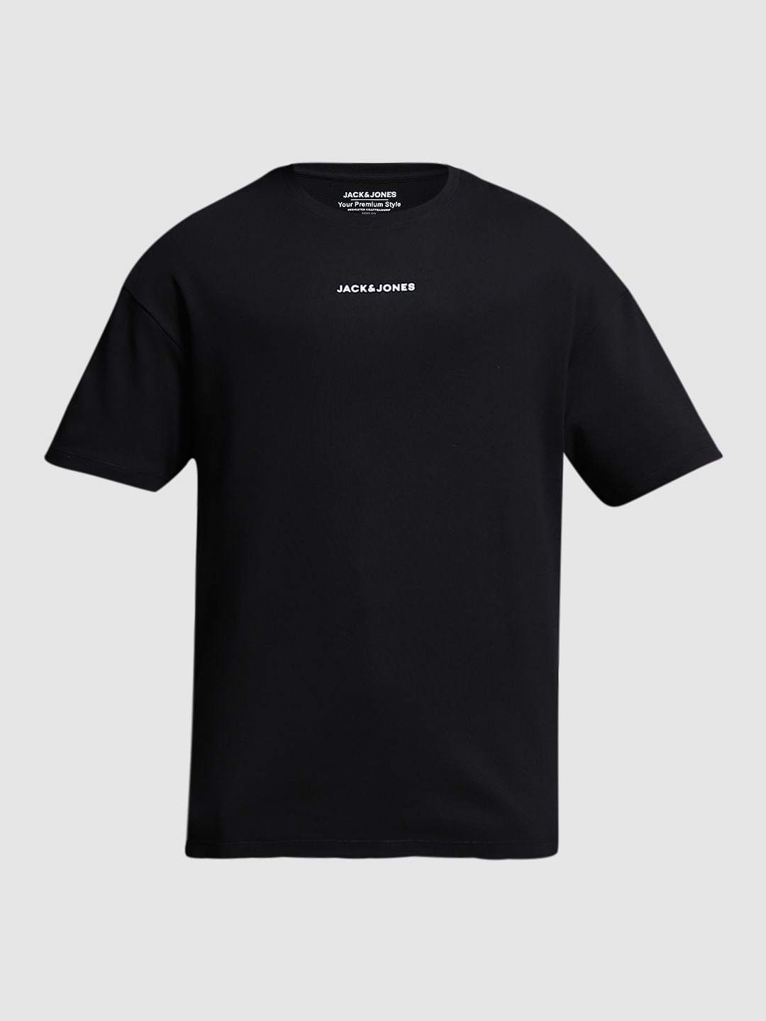 Black Graphic Print Crew Neck T-Shirt