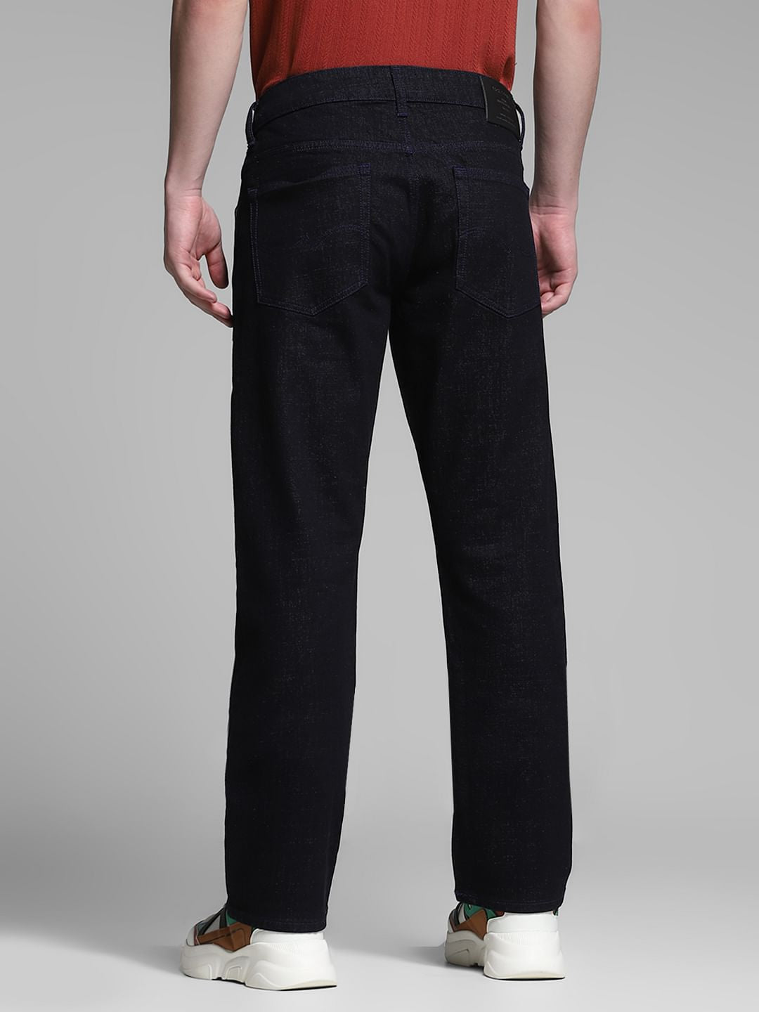 Dark Blue Mid Rise Clark Regular Fit Jeans