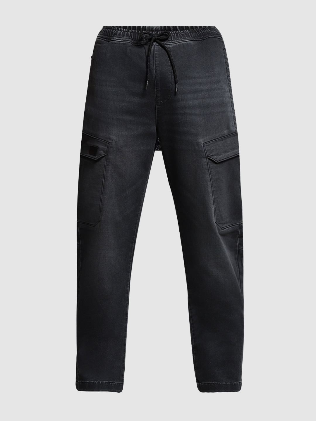 Black Anti Fit Cargo Jeans
