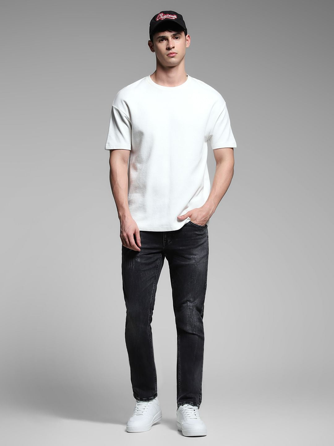 Black Low Rise Glenn Slim Fit Jeans
